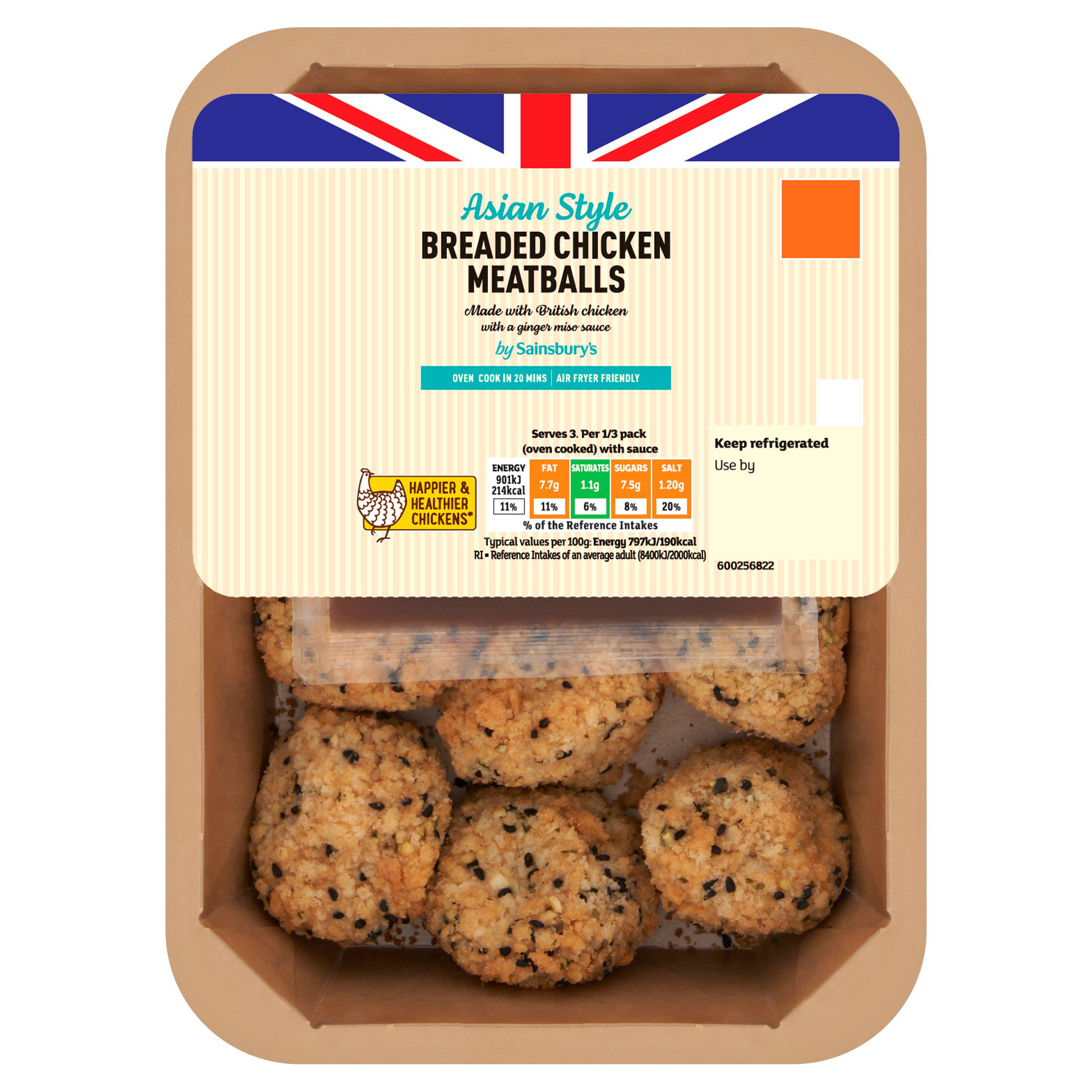 Sainsbury's 350g Asian Style Breaded Chicken Meatballs