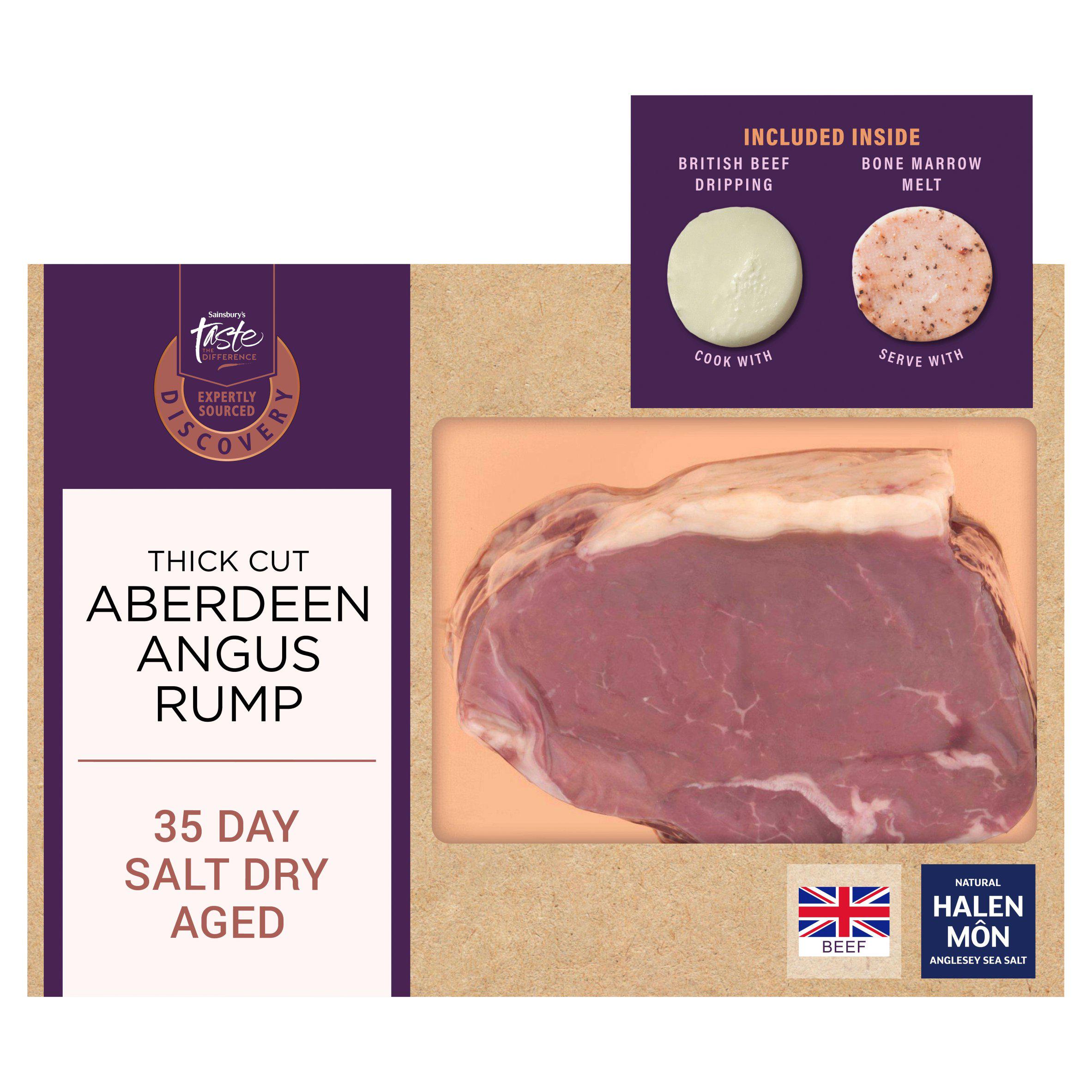 Sainsbury's Discovery 360g Thick Cut Aberdeen Angus Rump Steak, Taste the Difference