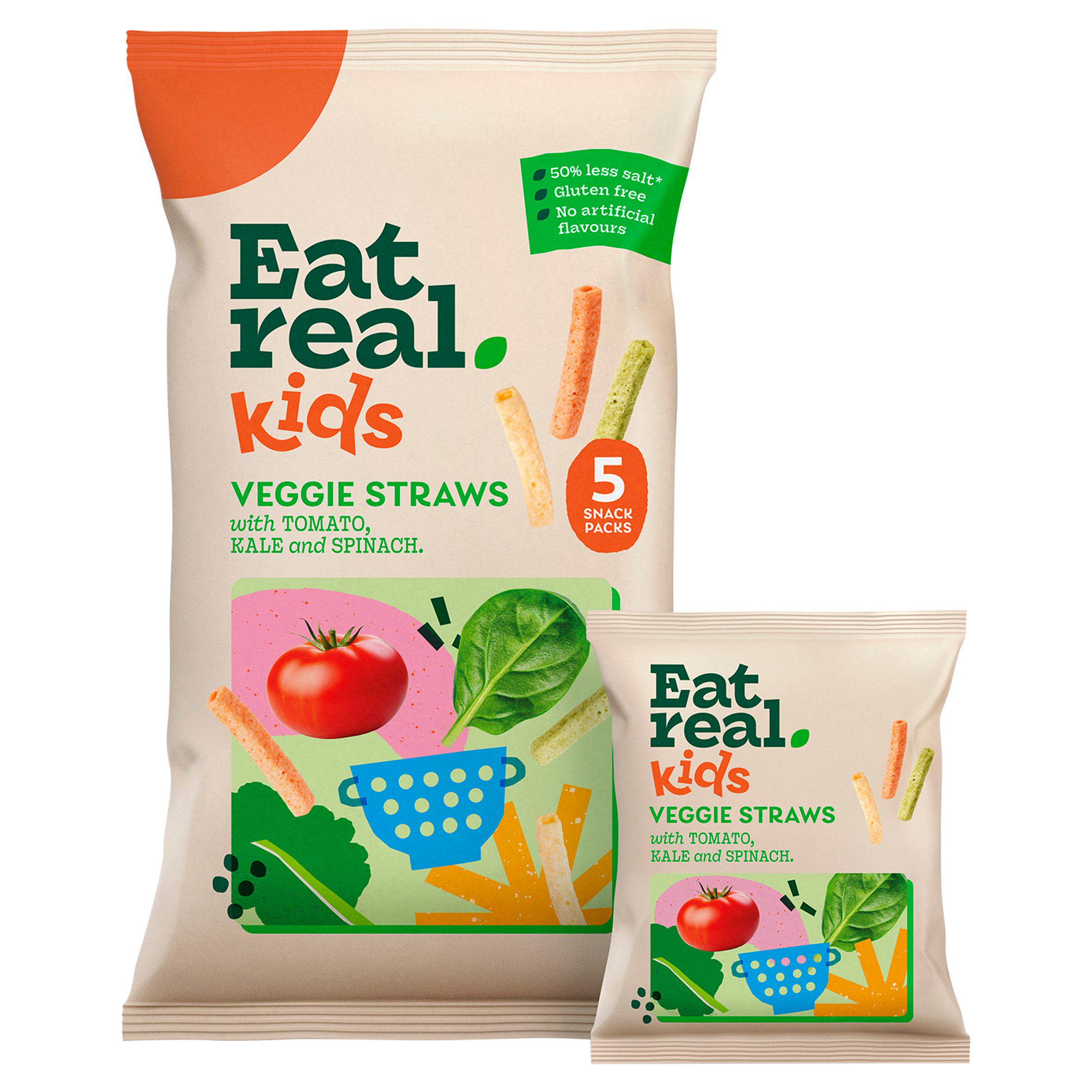 Eat Real Kids Multipack Veggie Straws Tomato Kale & Spinach