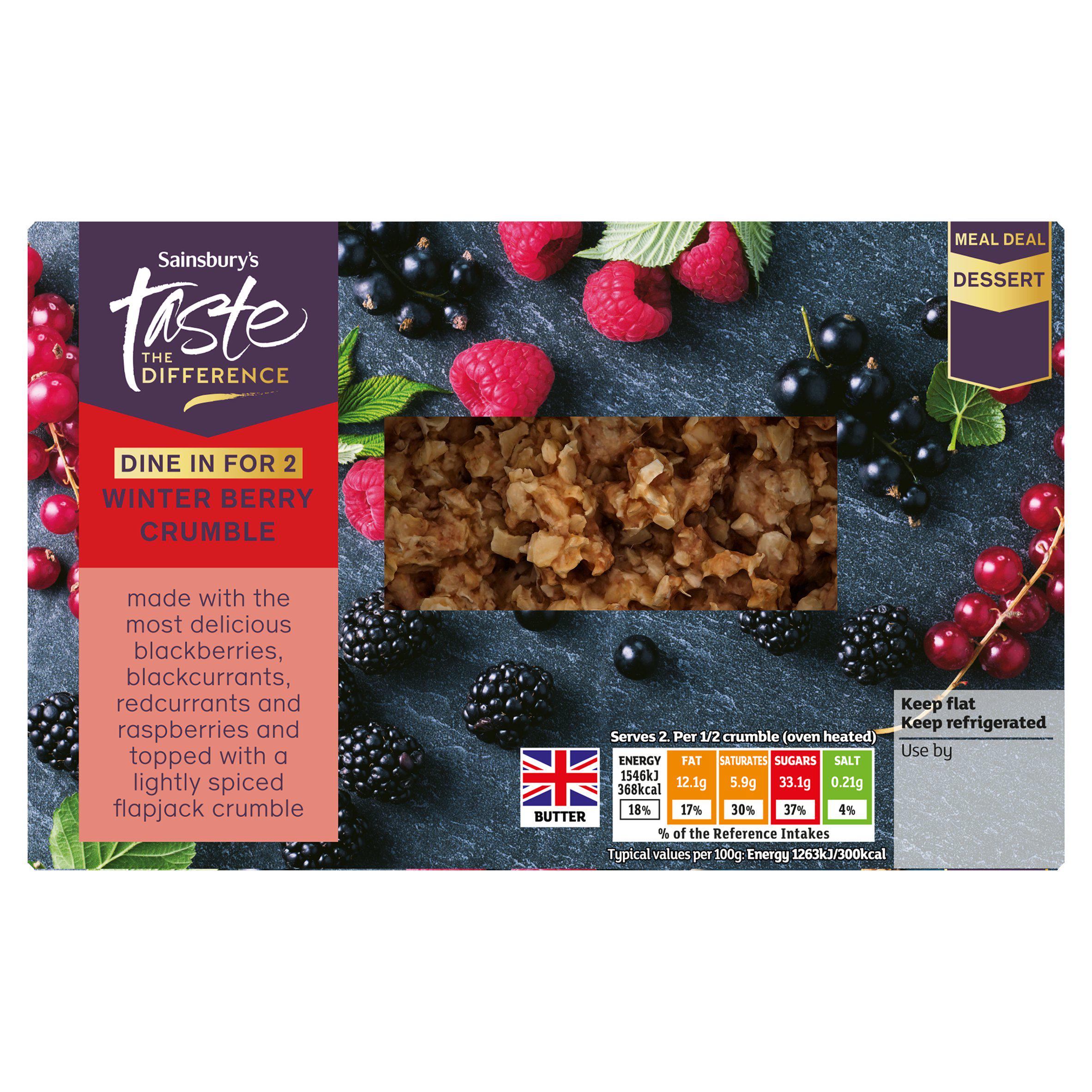 Sainsbury's Winter Berry Crumble, Taste the Difference 250g