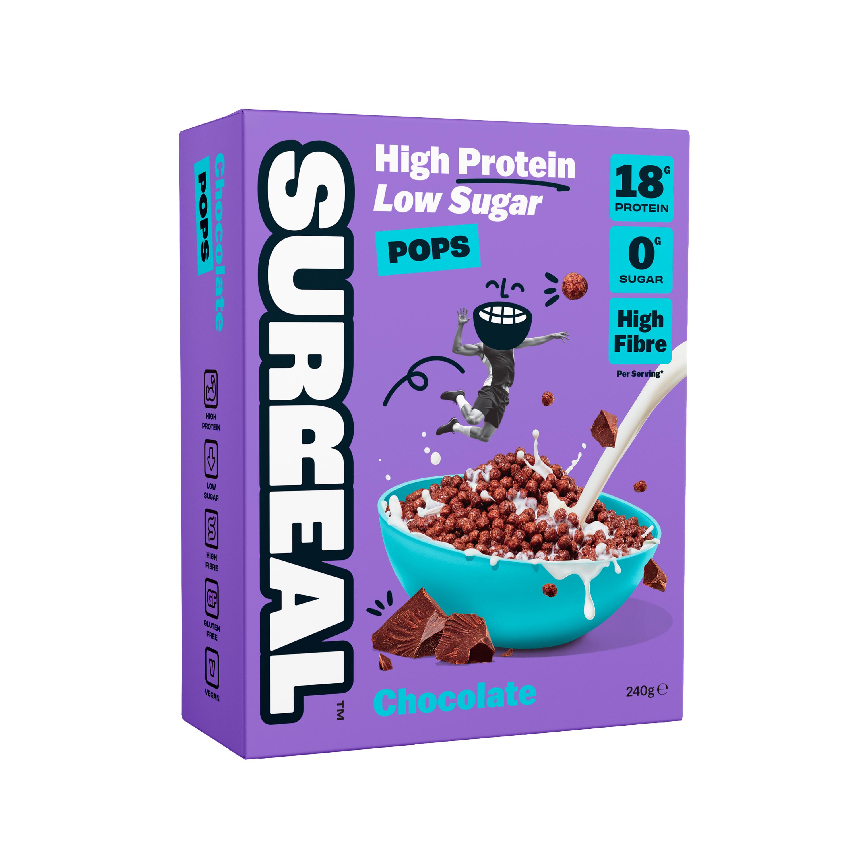 Surreal High Protein Low Sugar Pops Chocolate 240g thumbnail 4