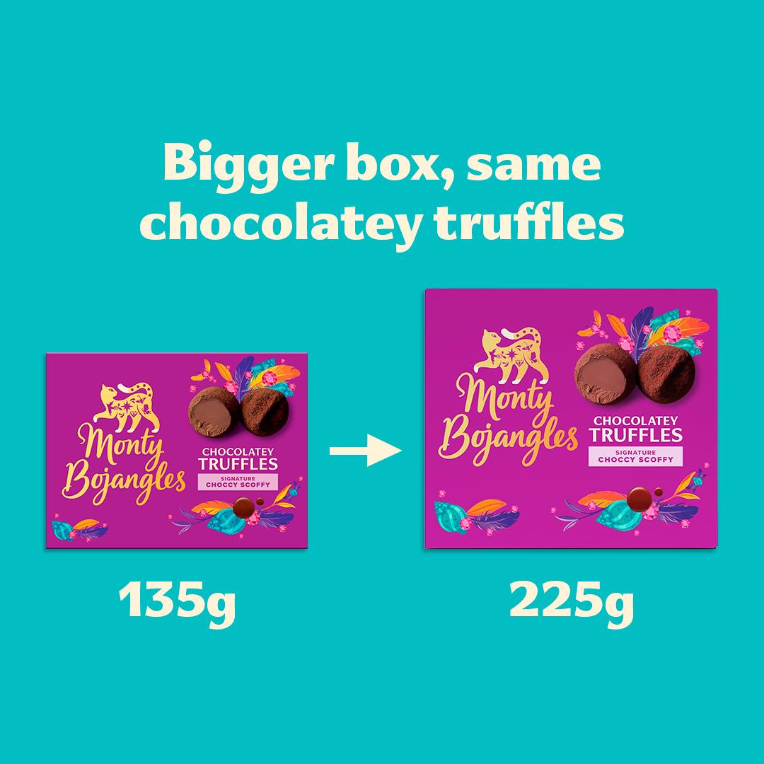 Monty Bojangles Chocolatey Truffles Signature Choccy Scoffy 225g thumbnail 2