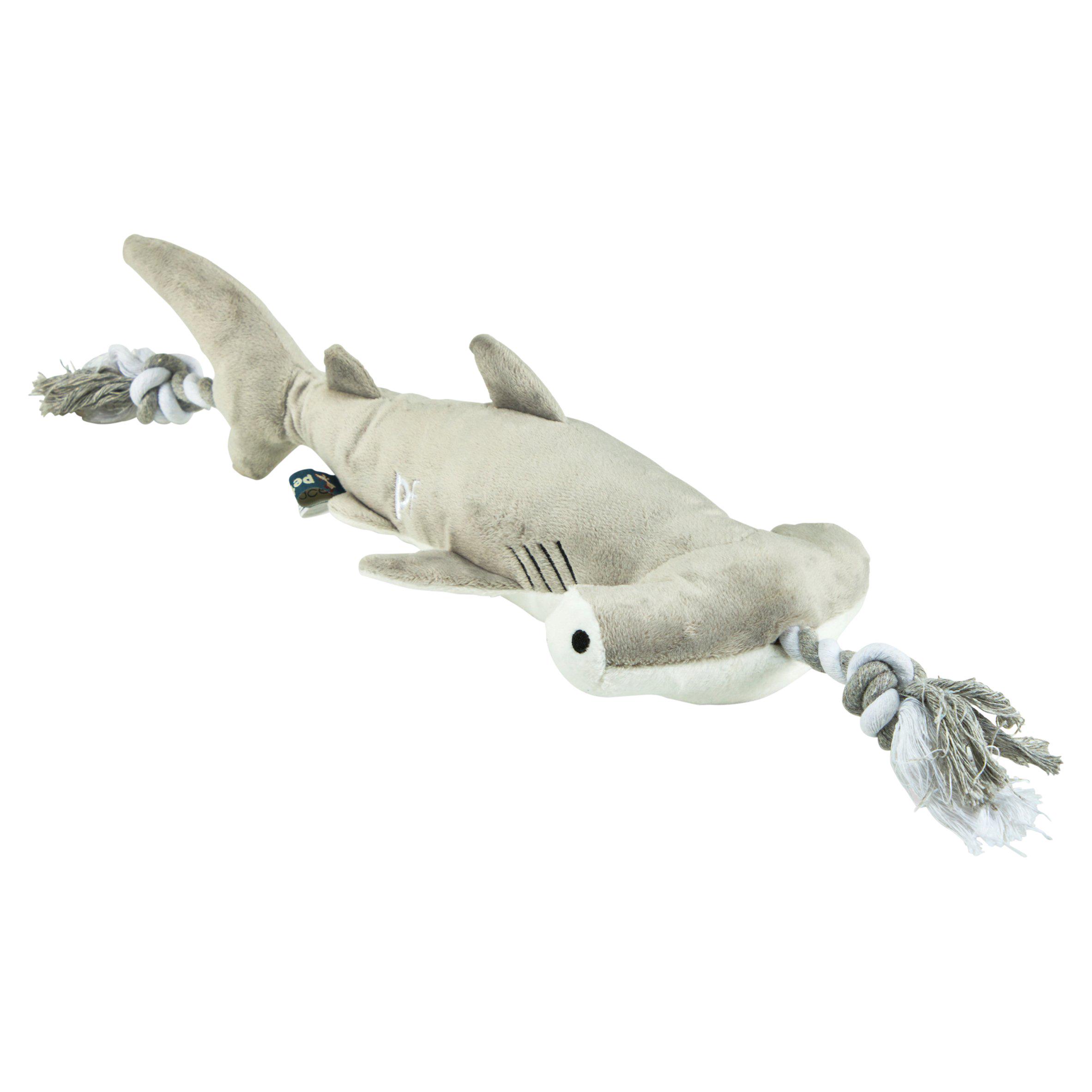 Petface Plush & Rope Hammerhead Shark Dog Toy