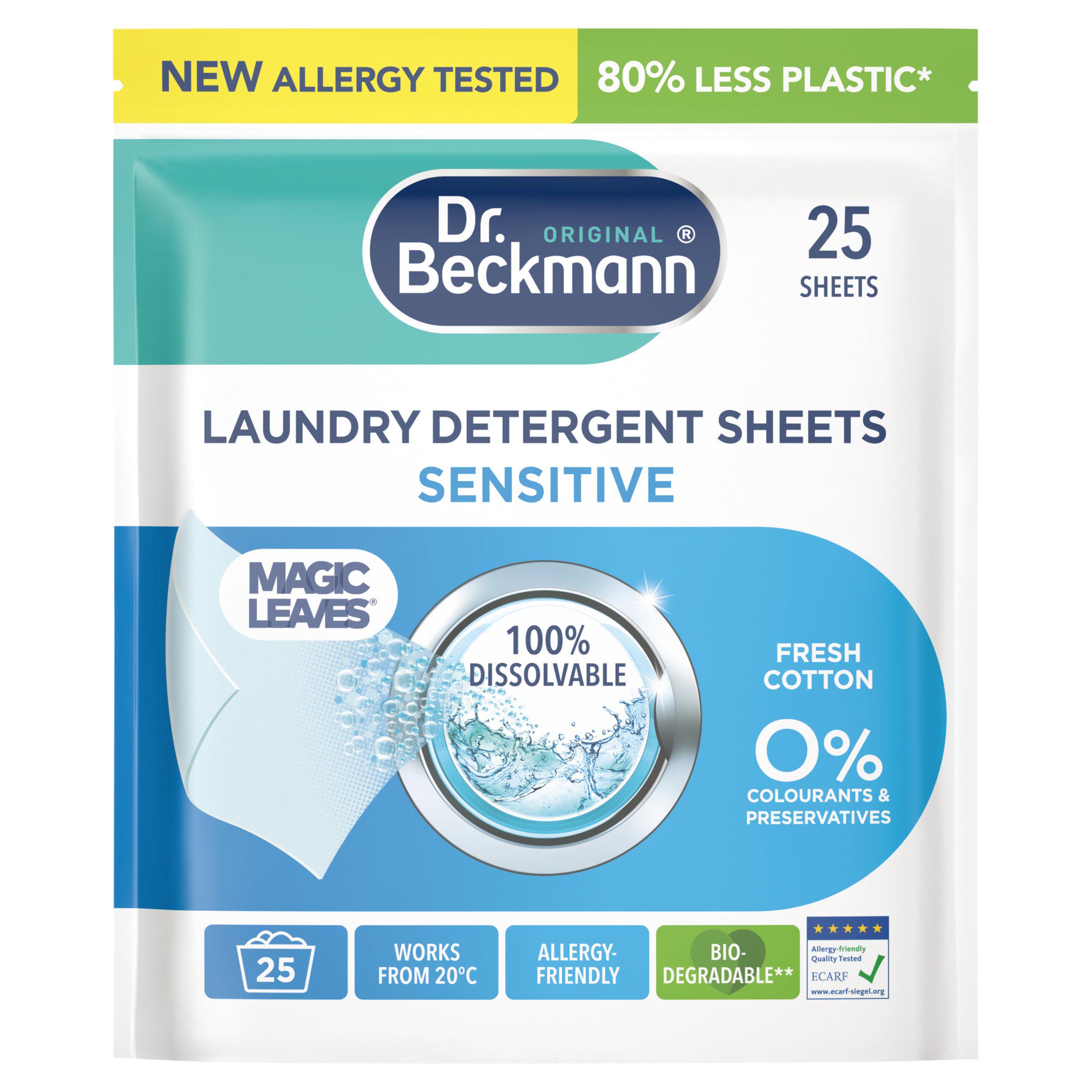 Dr. Beckmann Original Sensitive Laundry Detergent 25 Sheets 100g
