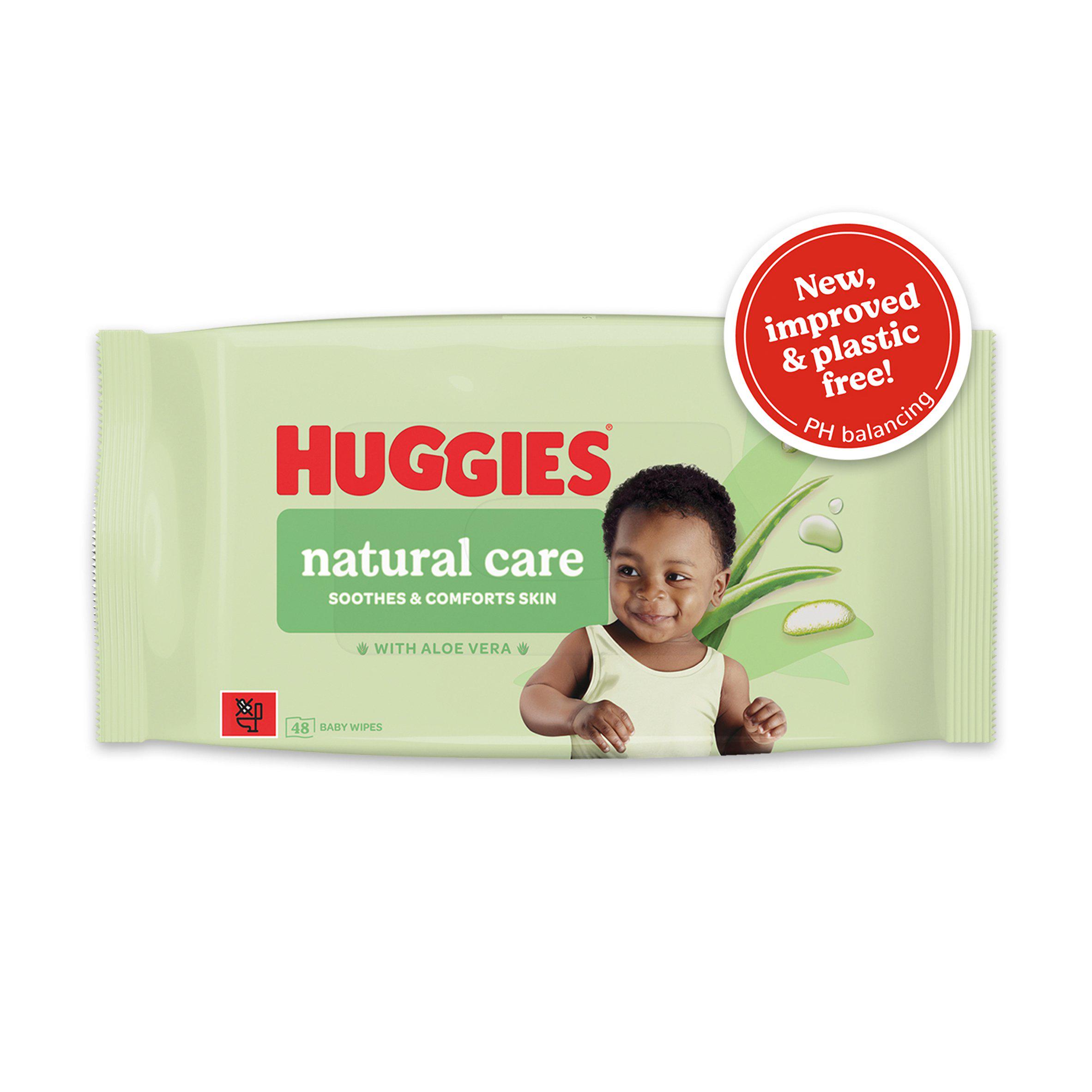 Huggies Natural Care Plastic Free Baby Wipes x48