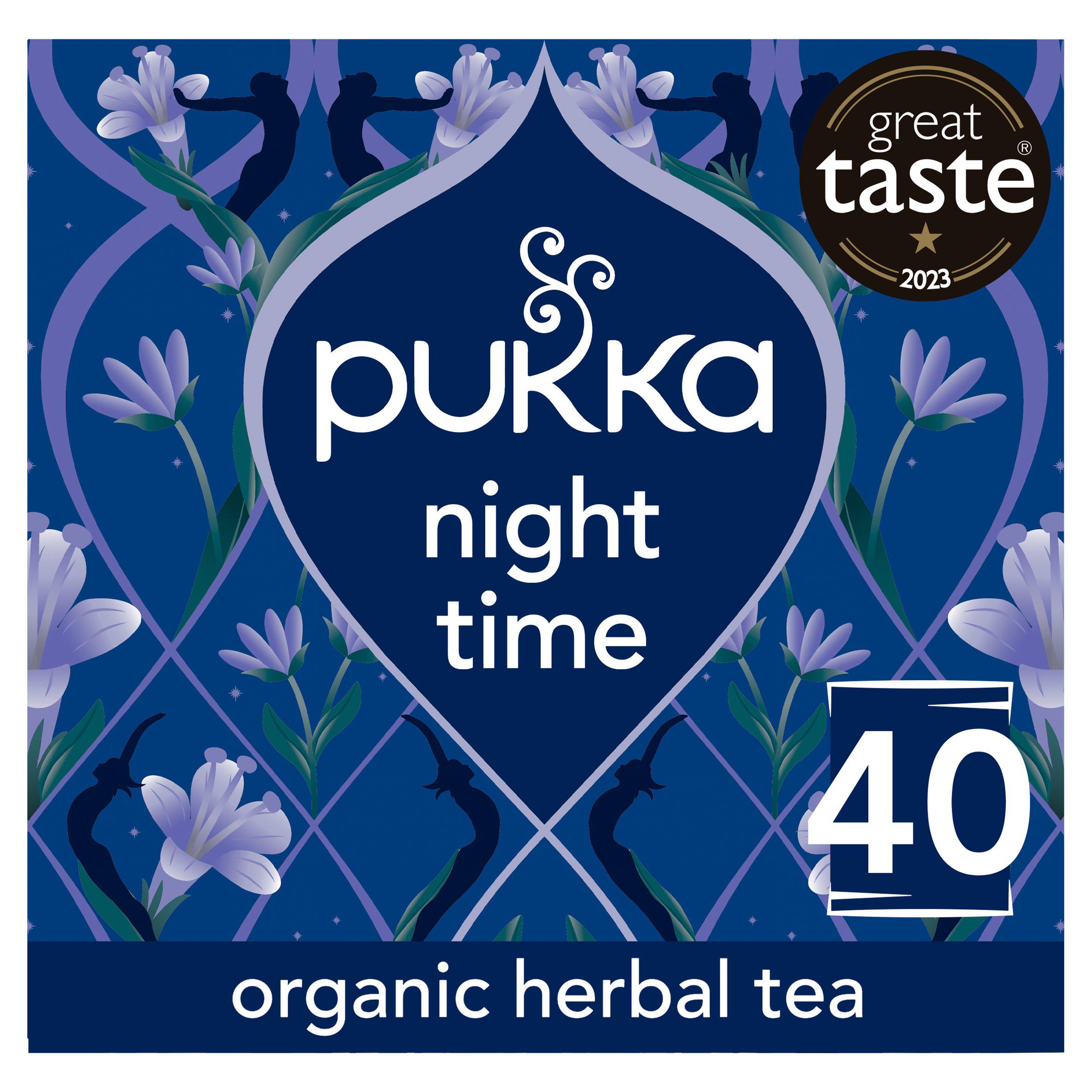 PUKKA Organic Night Time Herbal Tea with Chamomile 40 Sleep Tea Bags