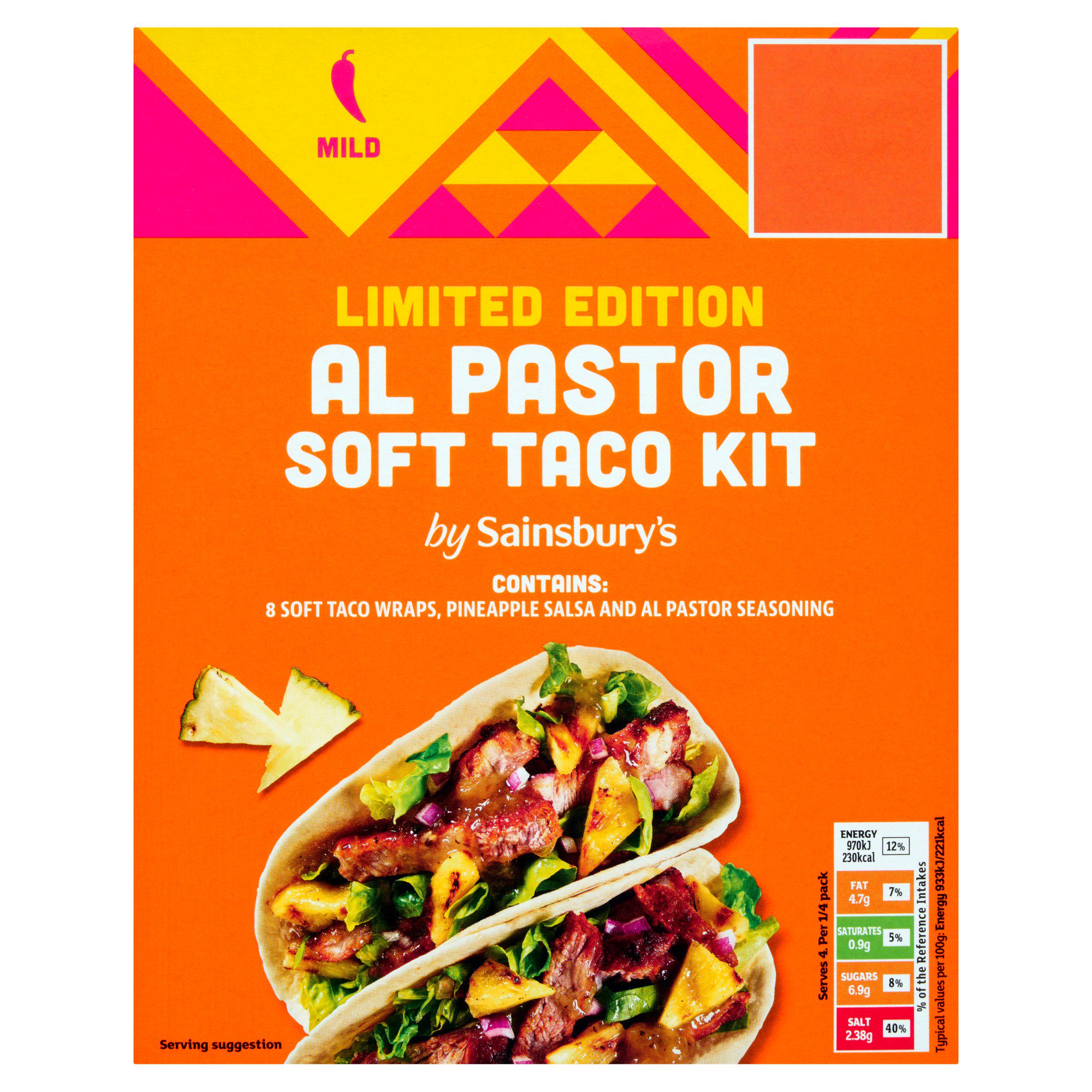Sainsbury's Limited Edition Al Pastor Soft Taco Kit 418g