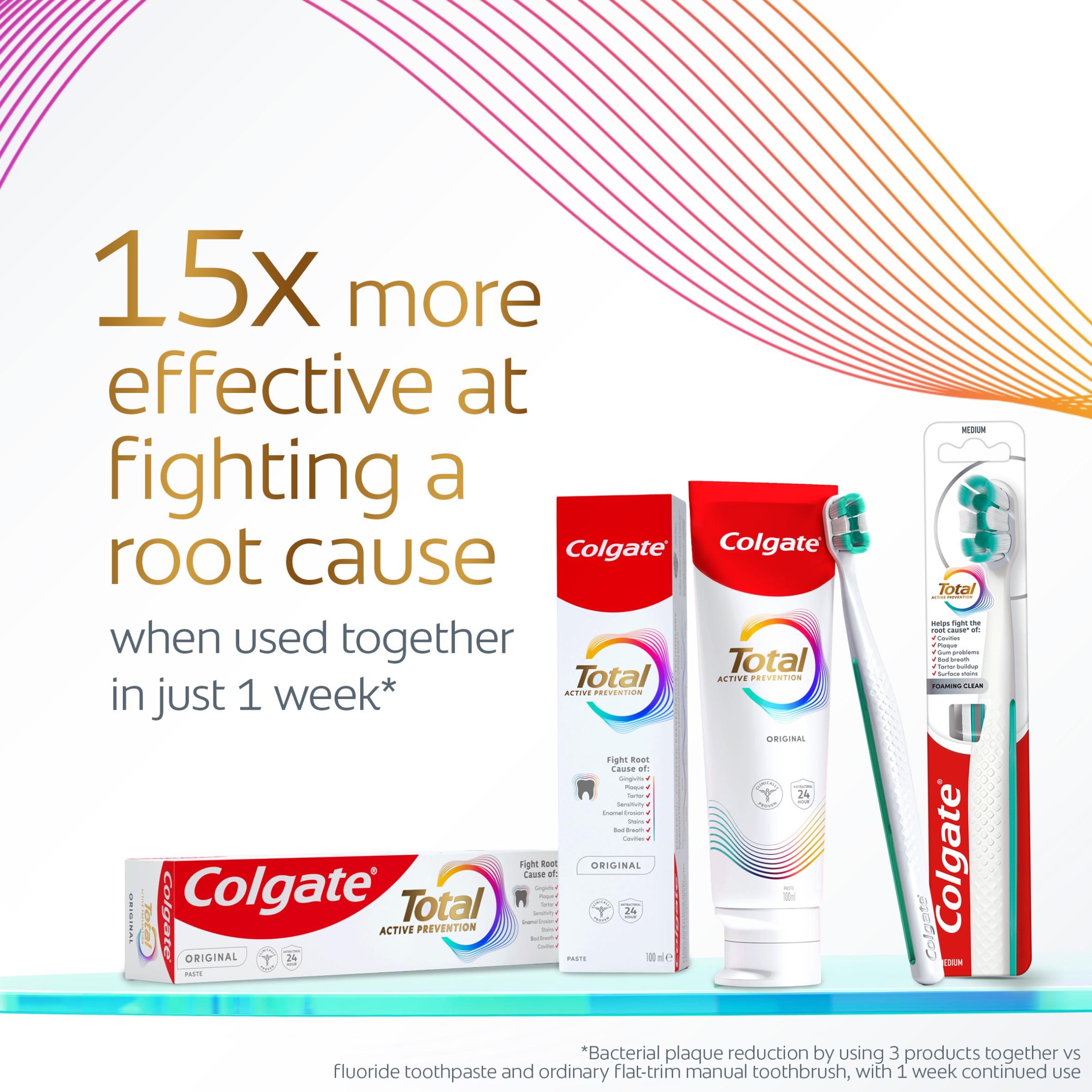 Colgate Total Foaming Clean Soft Manual Toothbrush thumbnail 5