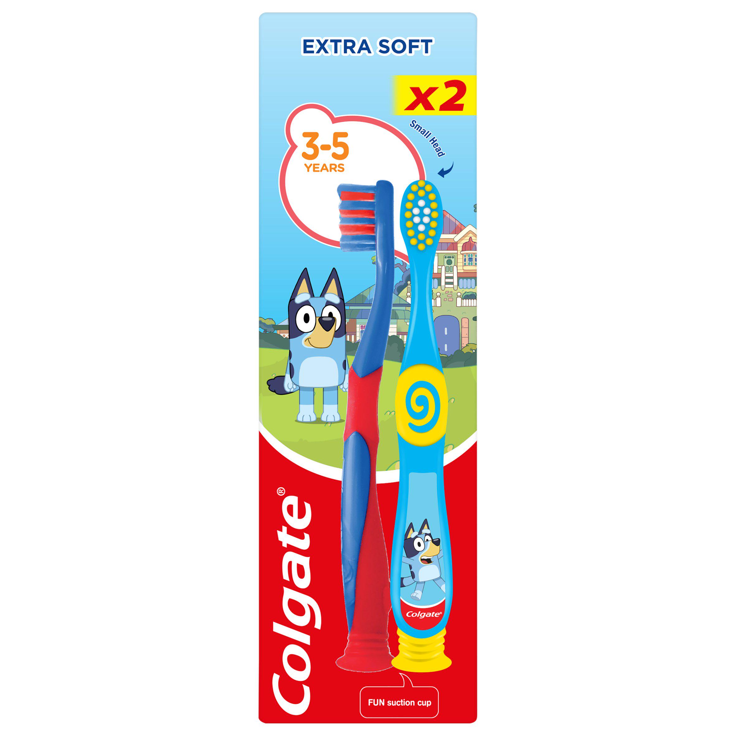 Colgate Kids 2-5 Years Bluey Extra Soft Manual Toothbrush x2