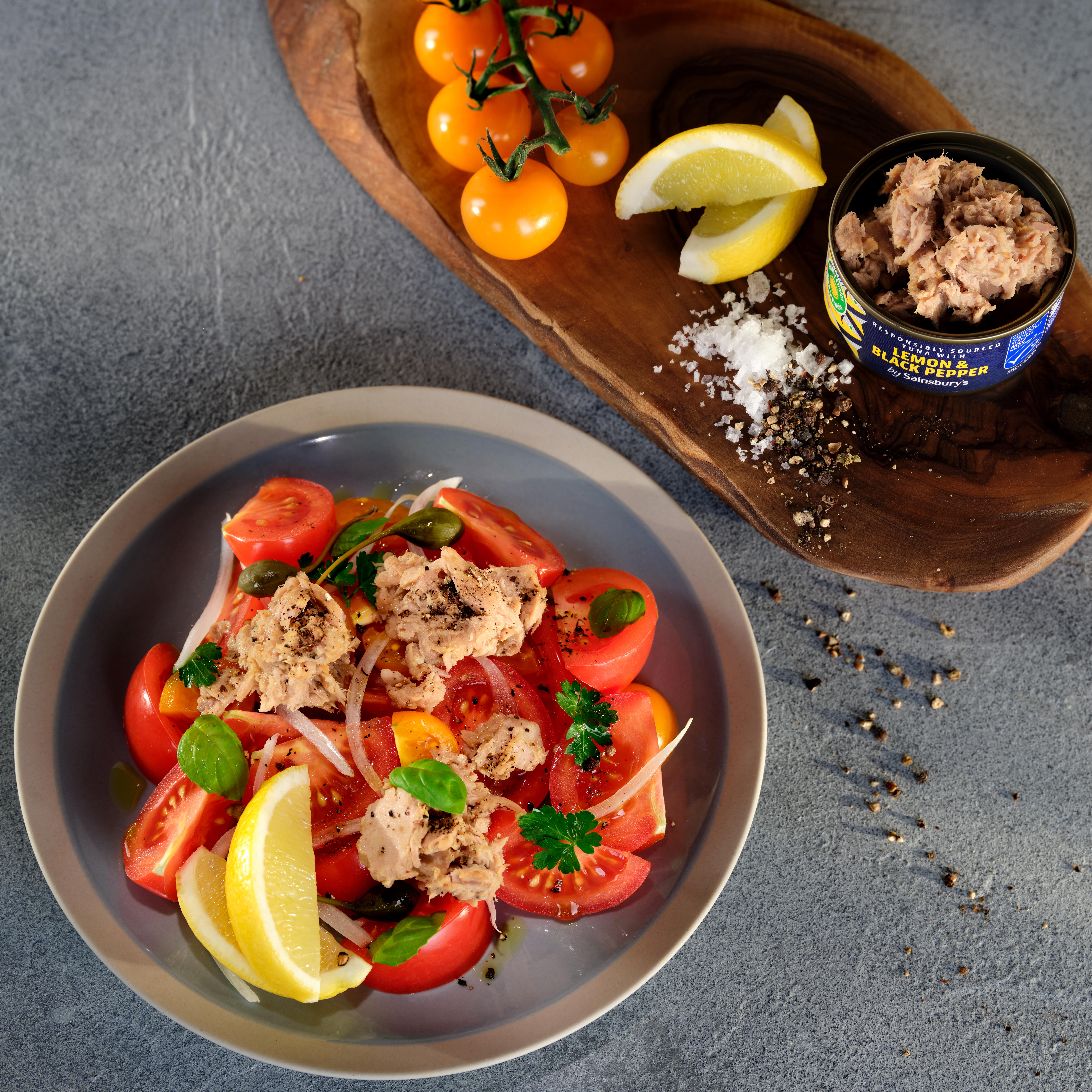 Sainsbury's 80g Lemon & Black Pepper Tuna Canned Fish thumbnail 2