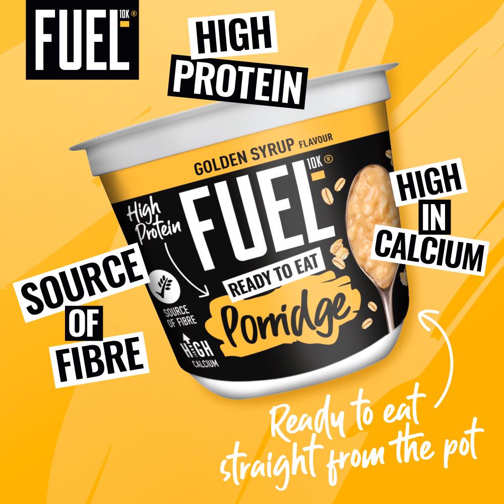 FUEL10K Ready to Eat Protein Porridge Oat Cereal Pot Golden Syrup 210g thumbnail 2
