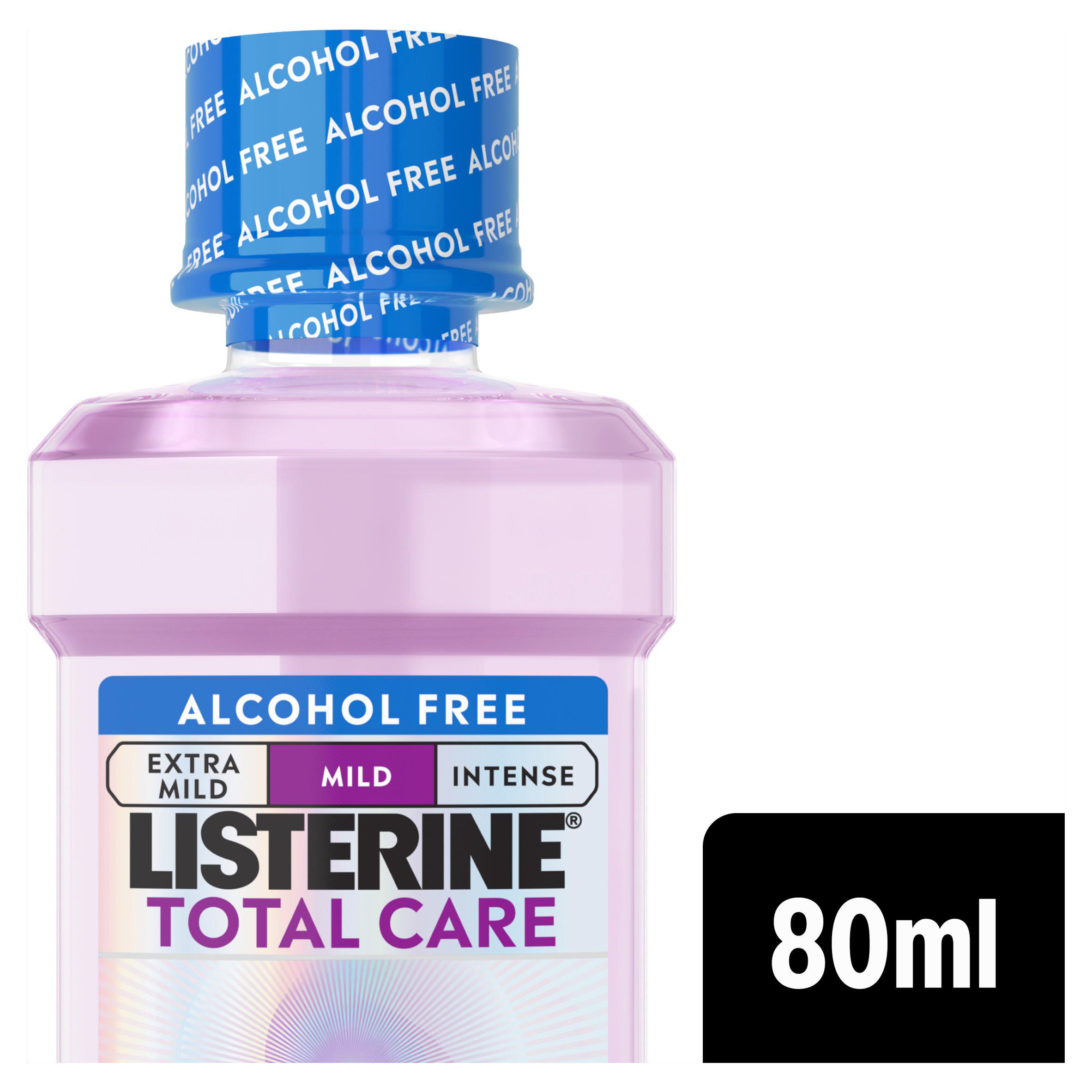 Listerine Total Care Milder Taste Zero Alcohol 10-in-1 Benefit Mouthwash 80ml