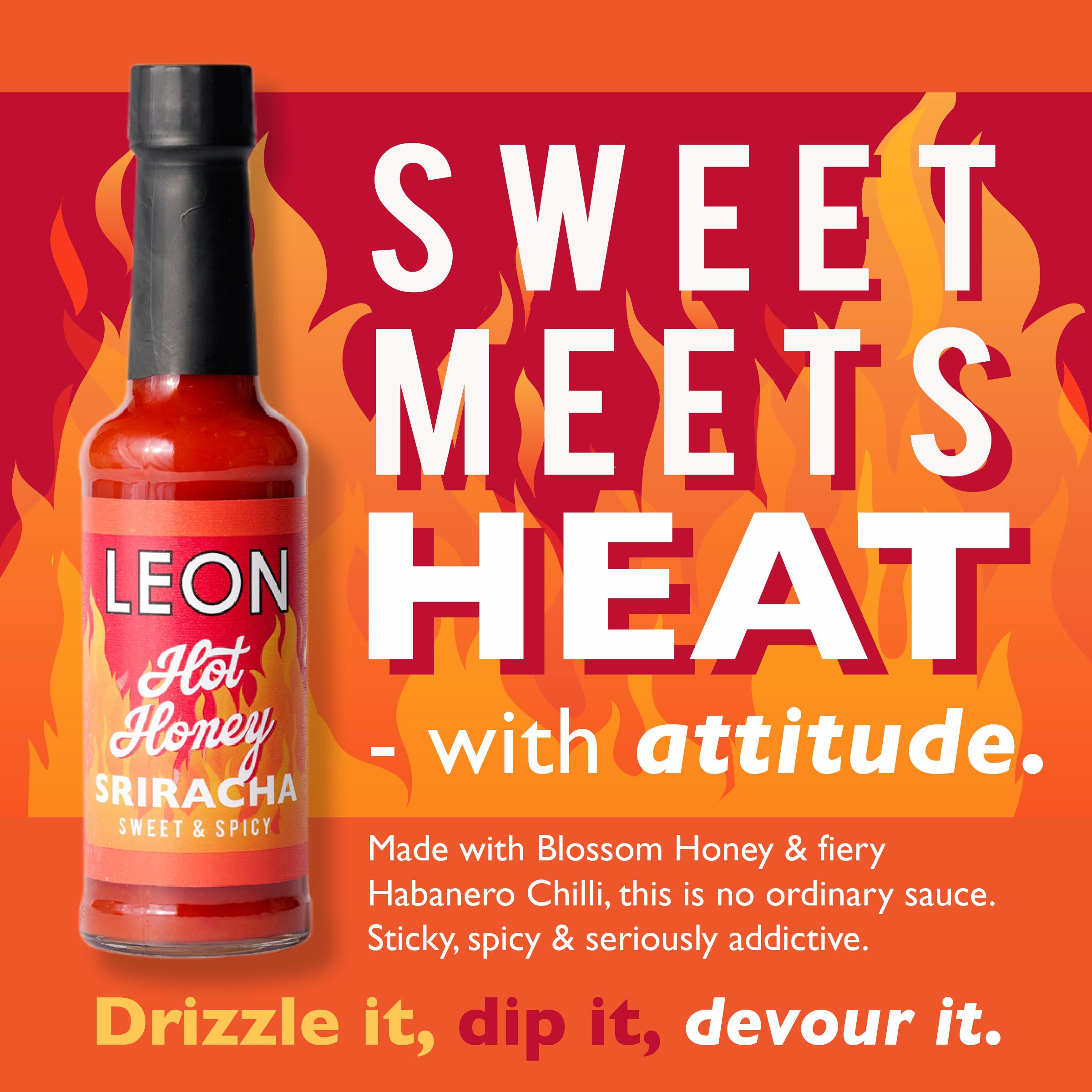 LEON Hot Honey Sriracha 155ml thumbnail 3
