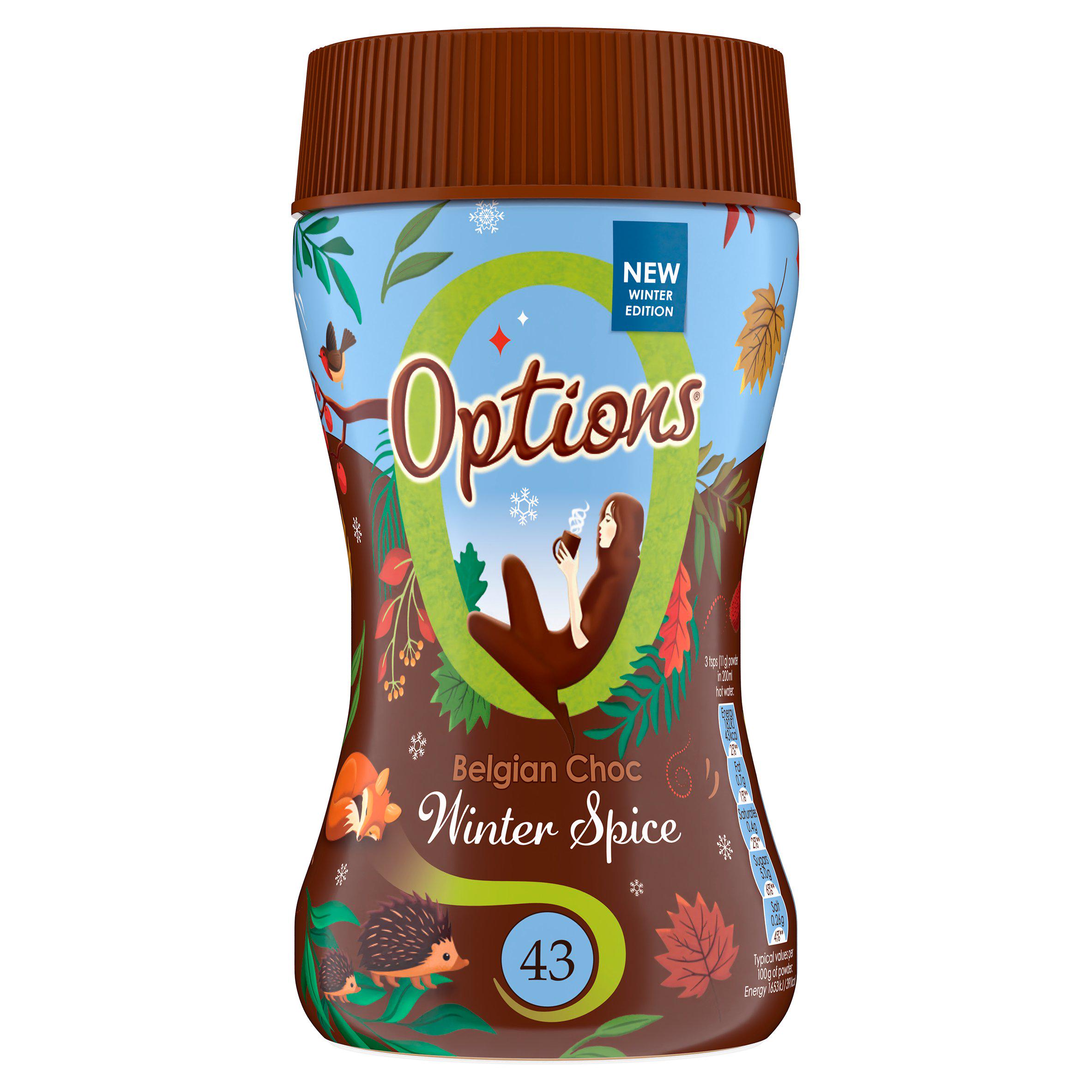 Options Belgian Choc Winter Spice 220g