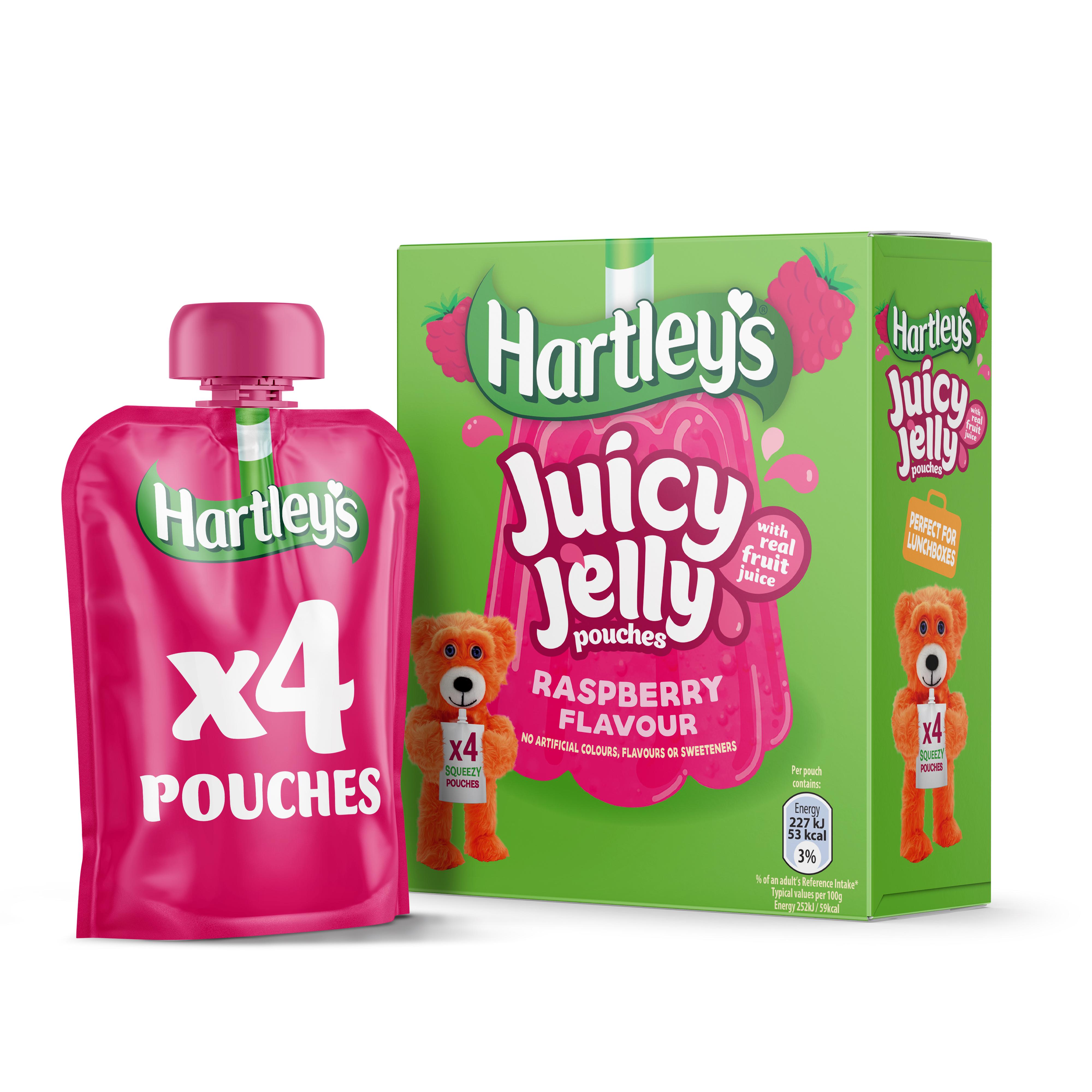 Hartley's Raspberry Flavour Juice Jelly Pouches 4 x 90g thumbnail 3