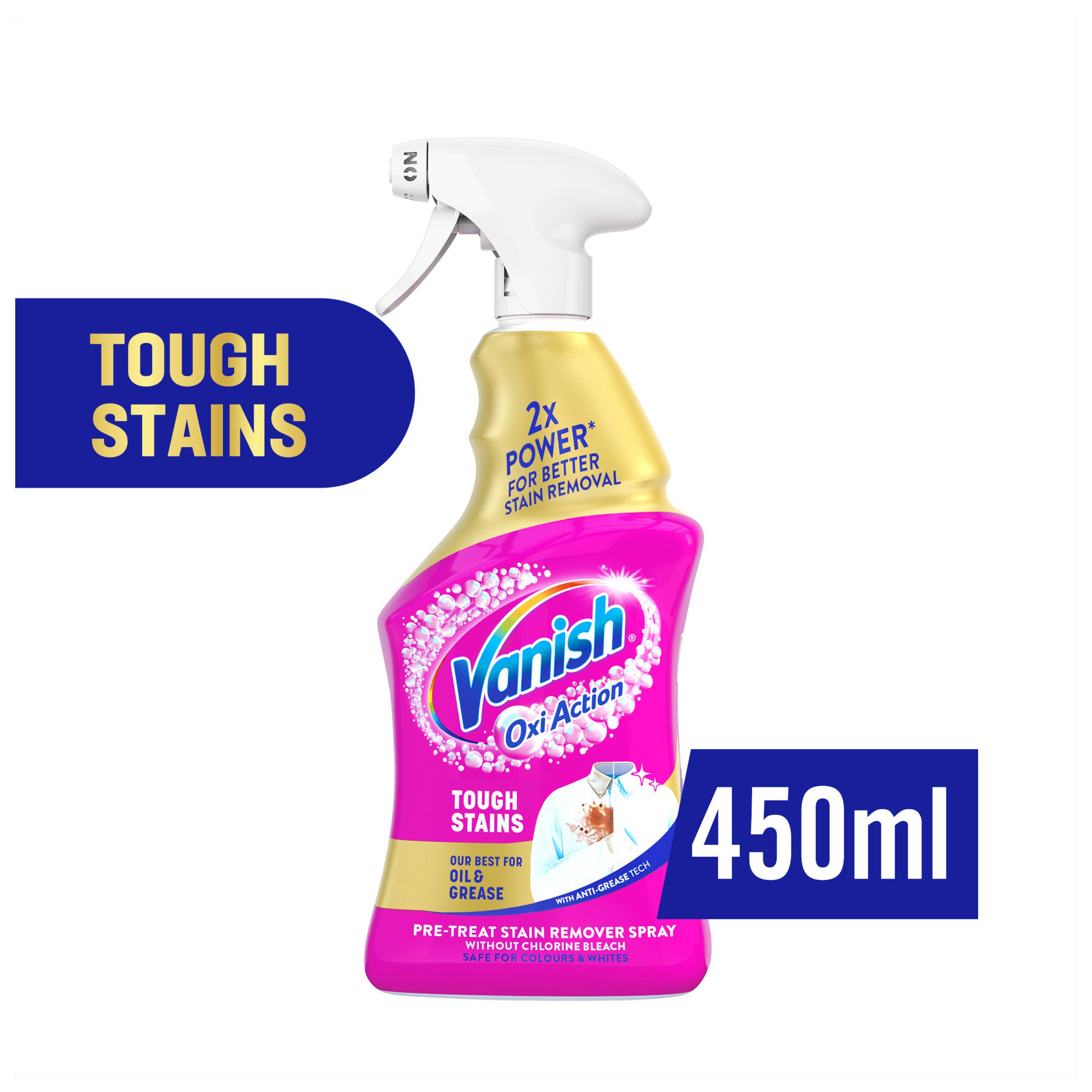 Vanish Oxi Action Gold Fabric Stain Remover Pre-Wash Spray 450ml