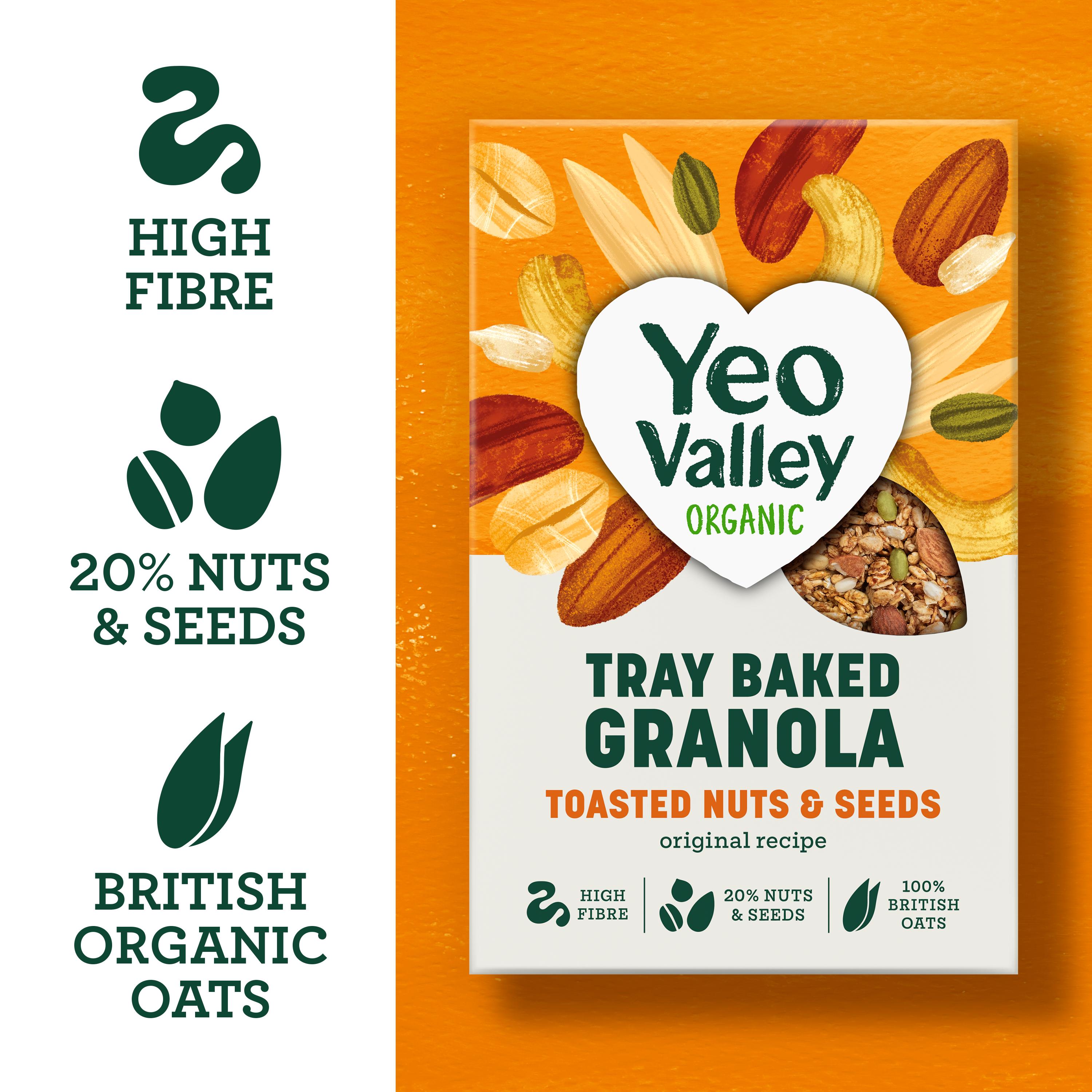 Yeo Valley Organic Tray Baked Granola Toasted Nuts & Seeds 360g thumbnail 2