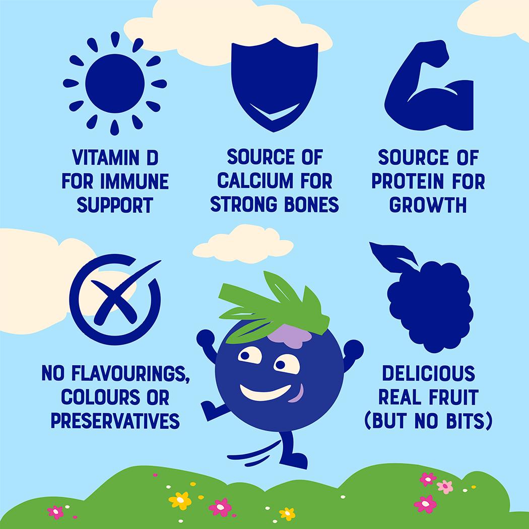 Onken Kiddos Blueberry Blackberry & Banana Kids Yoghurt 4 x 90g thumbnail 4