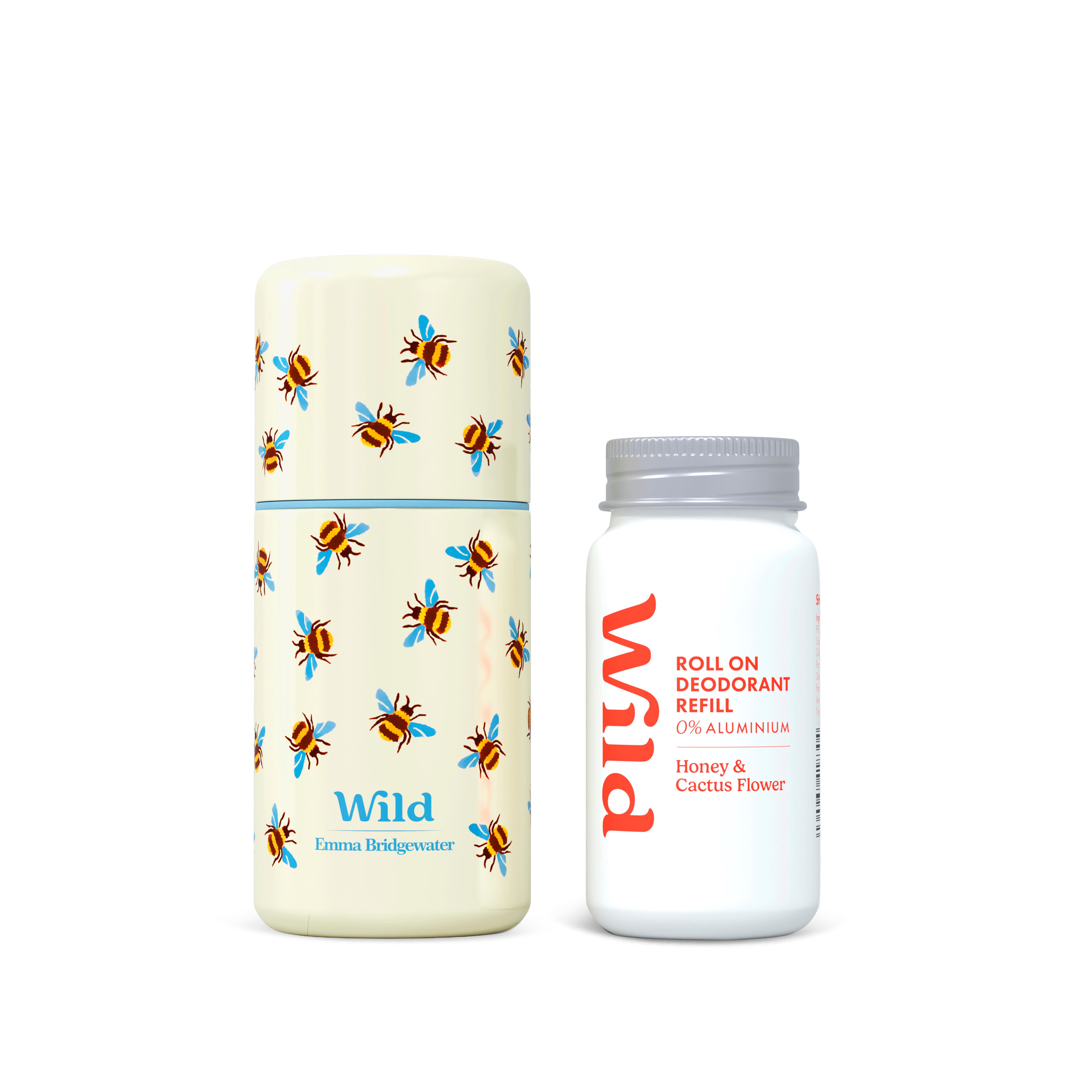 Wild Refillable Roll on Deodorant Honey & Cactus Flower 50ml thumbnail 3