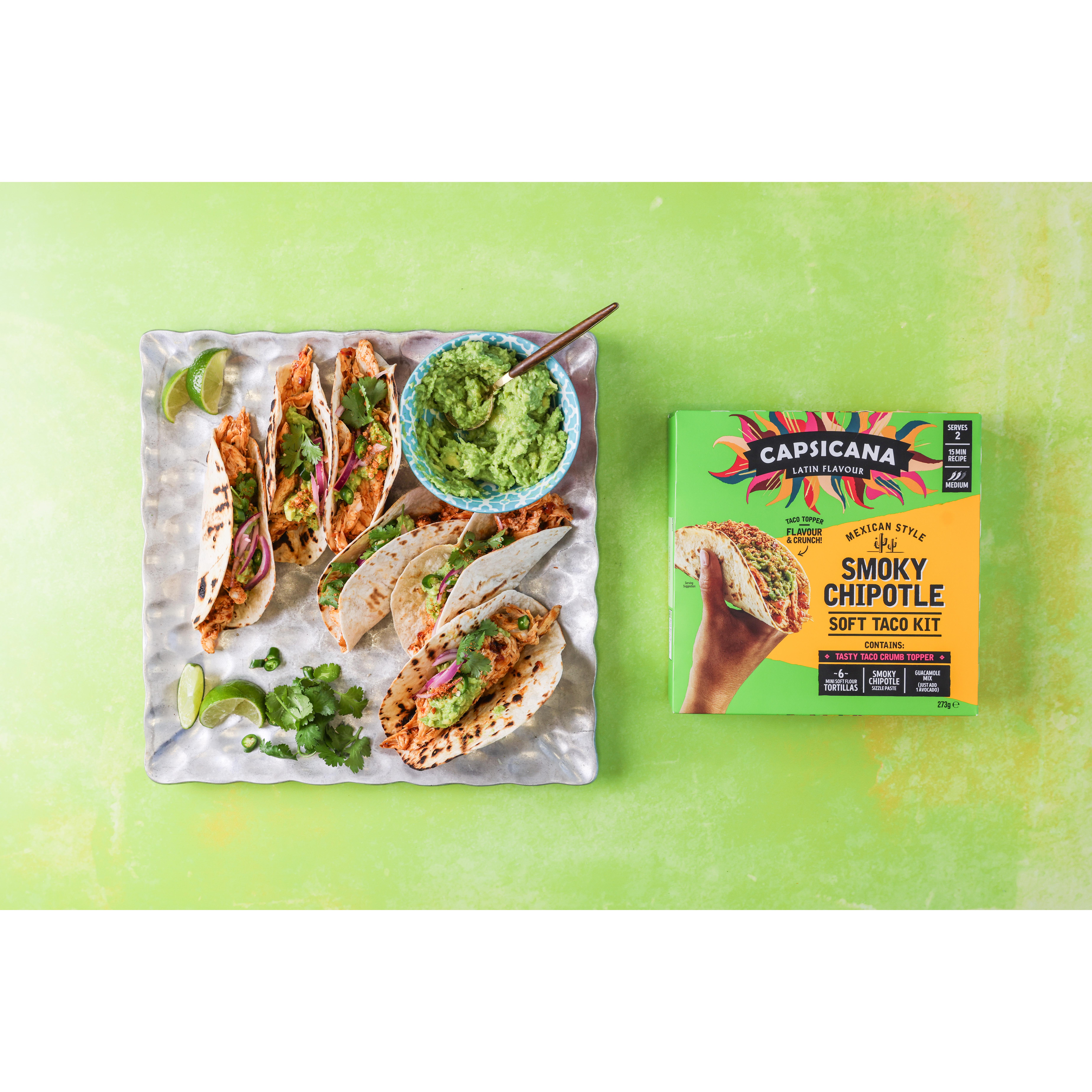 Capsicana Mexican Style Smoky Chipotle Soft Taco Kit 273g thumbnail 4