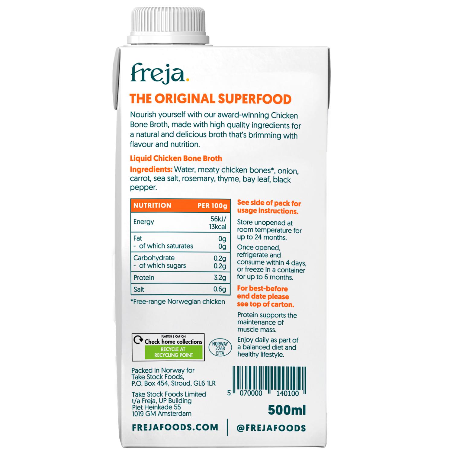 Freja Chicken Bone Broth 500ml thumbnail 4
