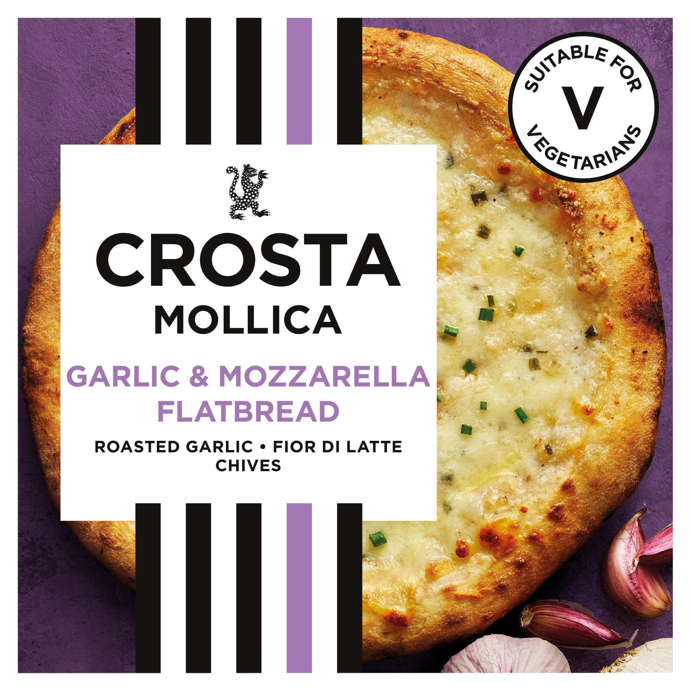 Crosta Mollica Garlic & Mozzarella Sourdough Flatbread 229g