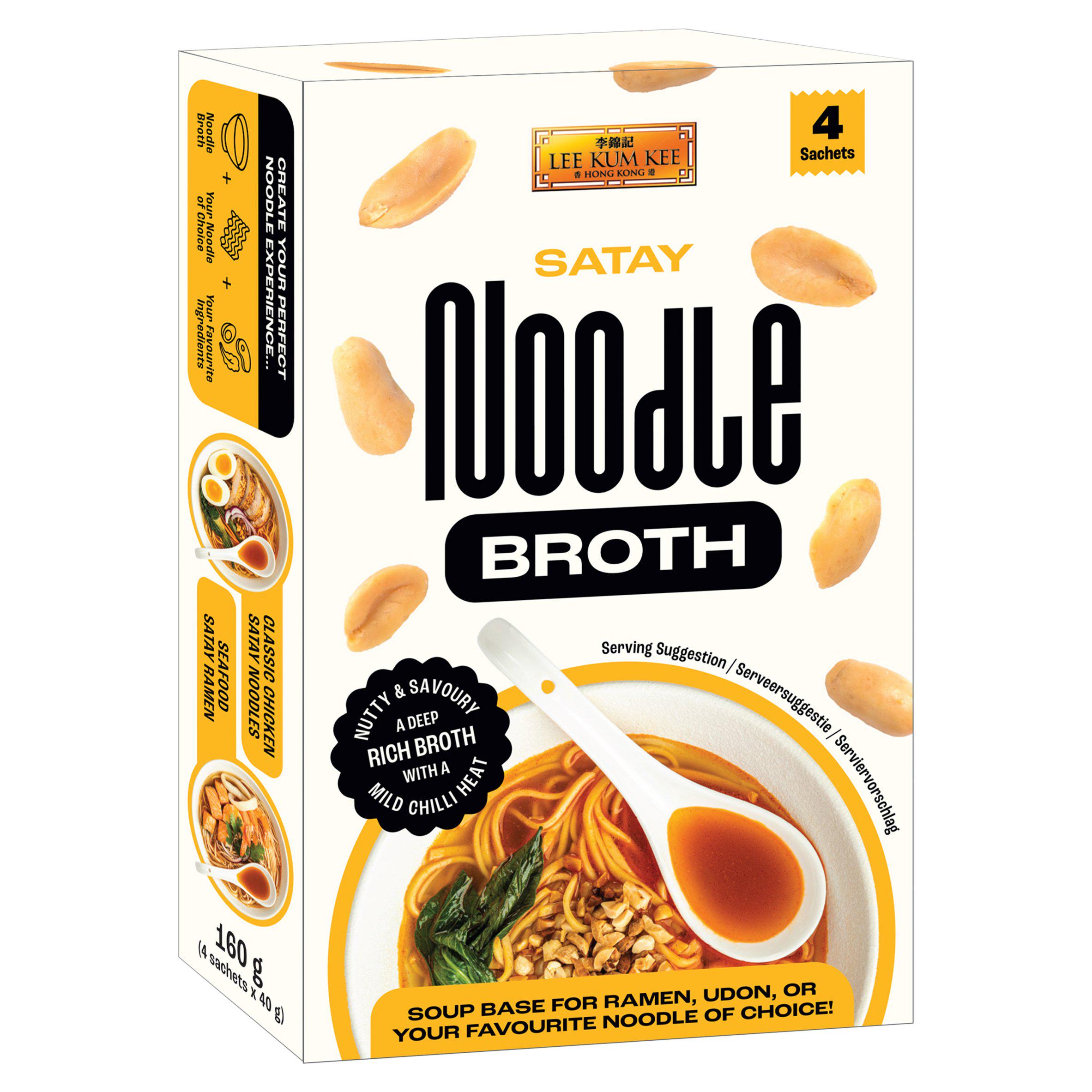 Lee Kum Kee Satay Noodle Broth 4 x 40g