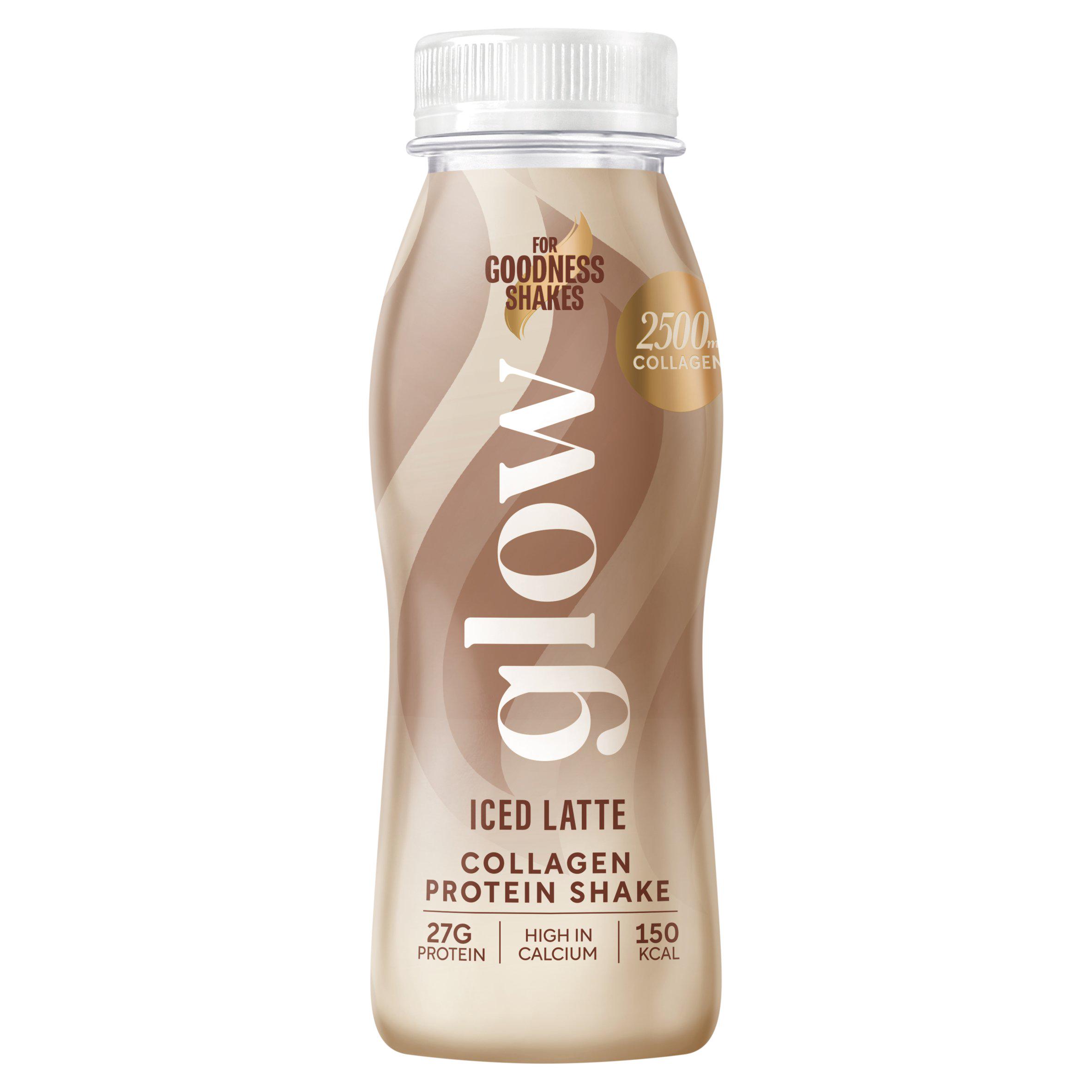 For Goodness Shakes Glow Iced Latte Collagen Protein Shake 250ml