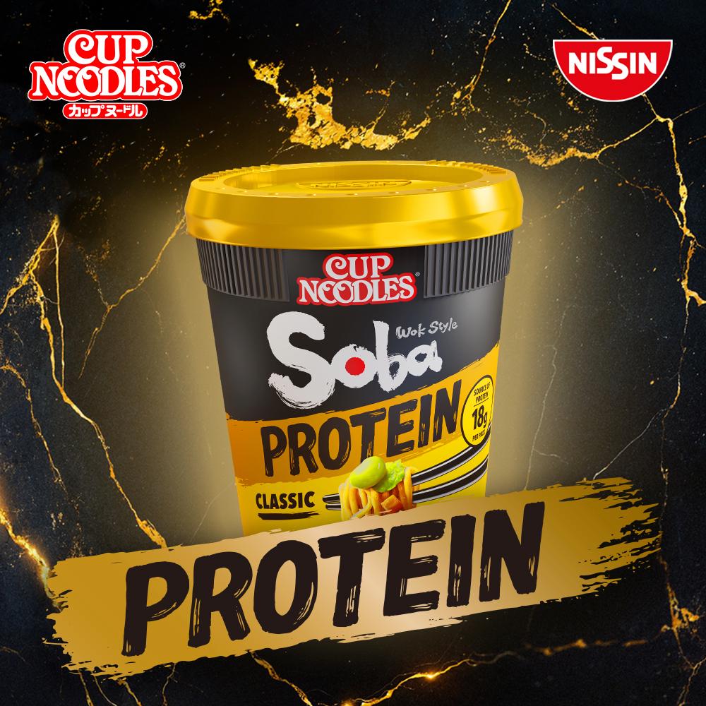 Nissin Soba Protein Chilli Instant Wok Style Noodles Pot 93g thumbnail 2