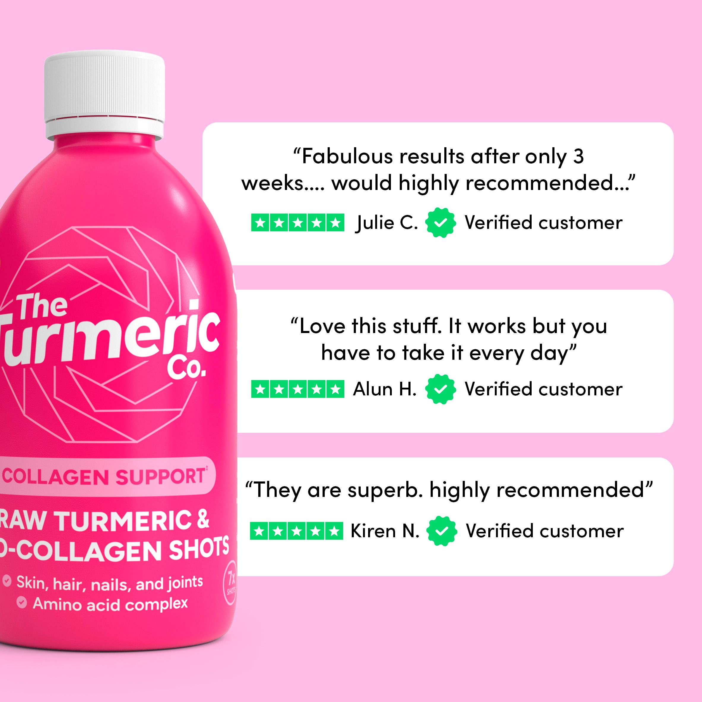 The Turmeric Co. Raw Turmeric & Pro Collagen Shots 420ml thumbnail 3