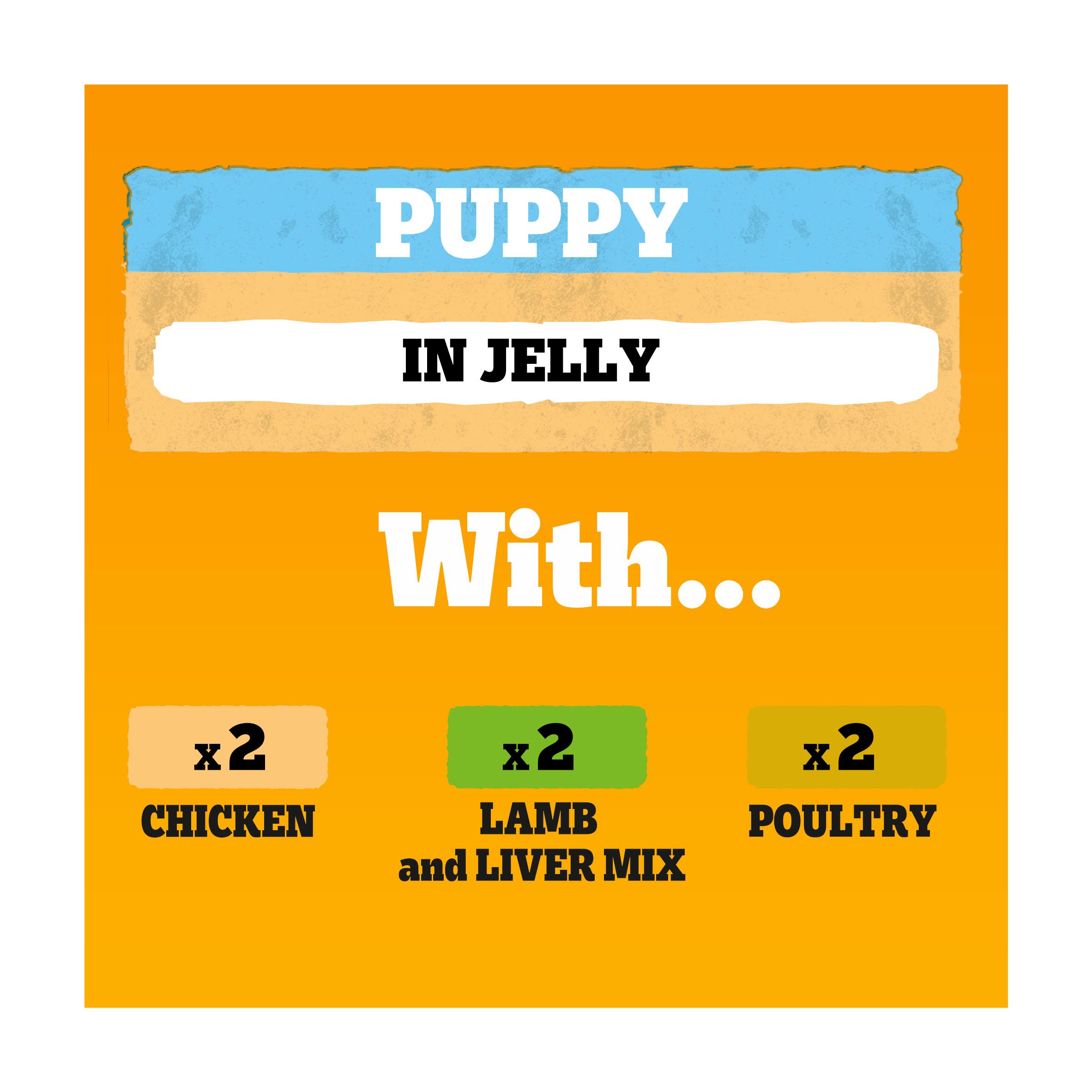 Pedigree Junior Puppy Wet Dog Food Mixed Selection in Jelly Cans 6 x 400g thumbnail 5