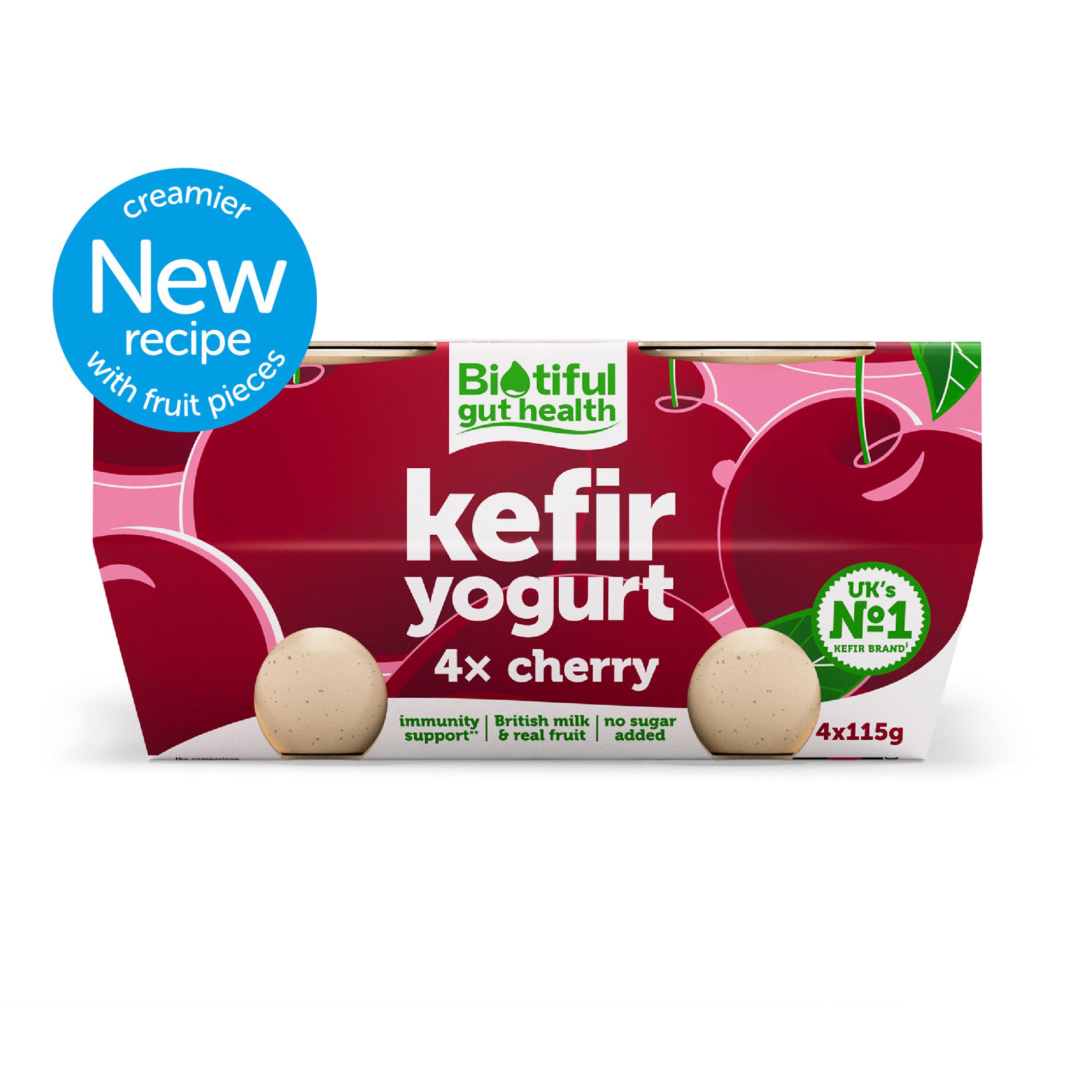 Biotiful Gut Health Kefir Yogurt Cherry 4 x 115g