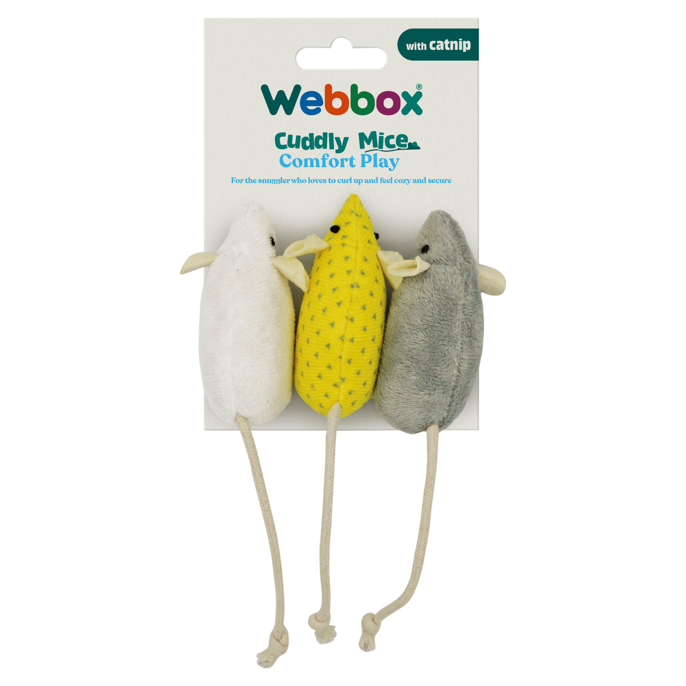 Webbox Cuddly Mice with Catnip for Cats