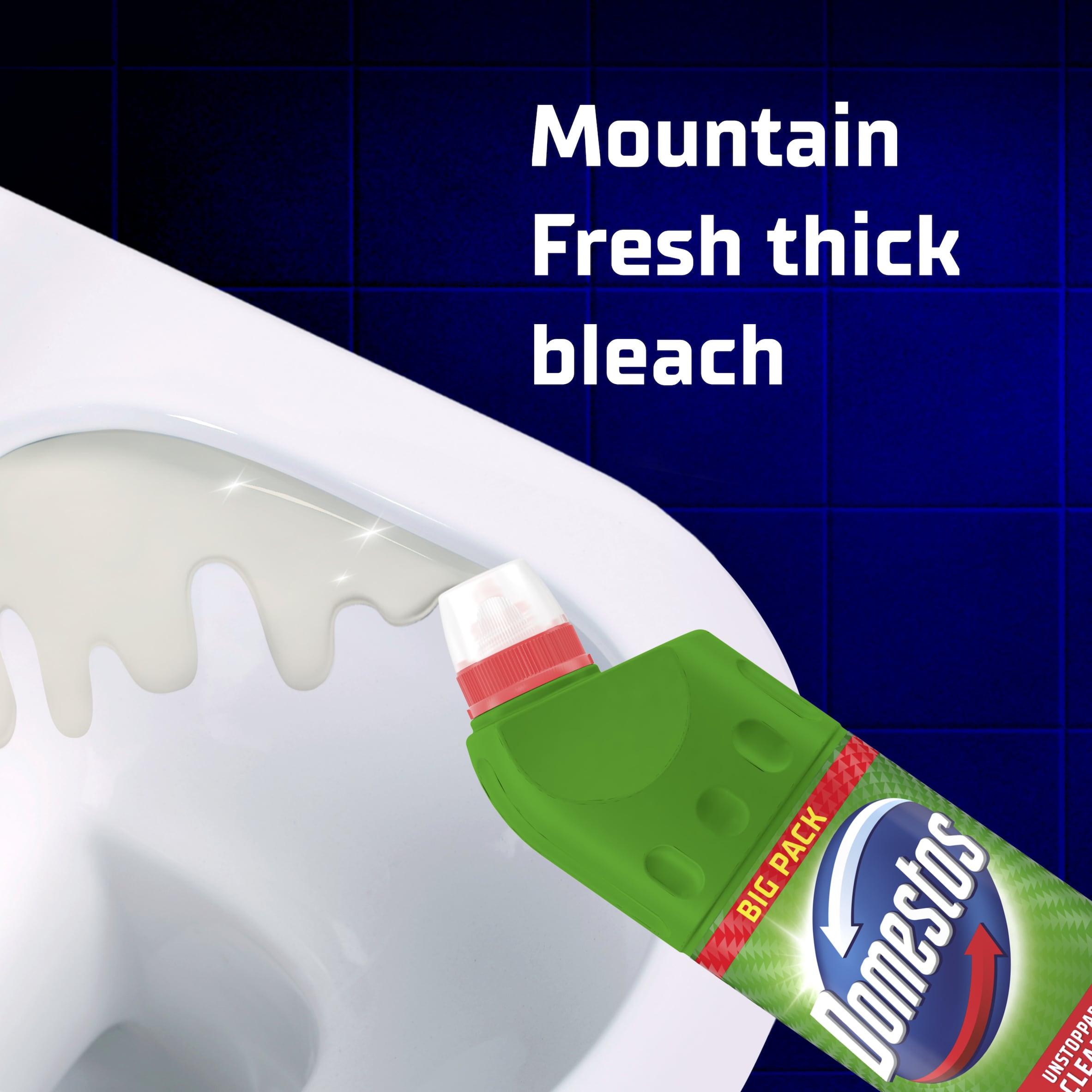 Domestos Mountain Fresh Pine Thick Bleach Toilet & Multipurpose Cleaner 1L thumbnail 4