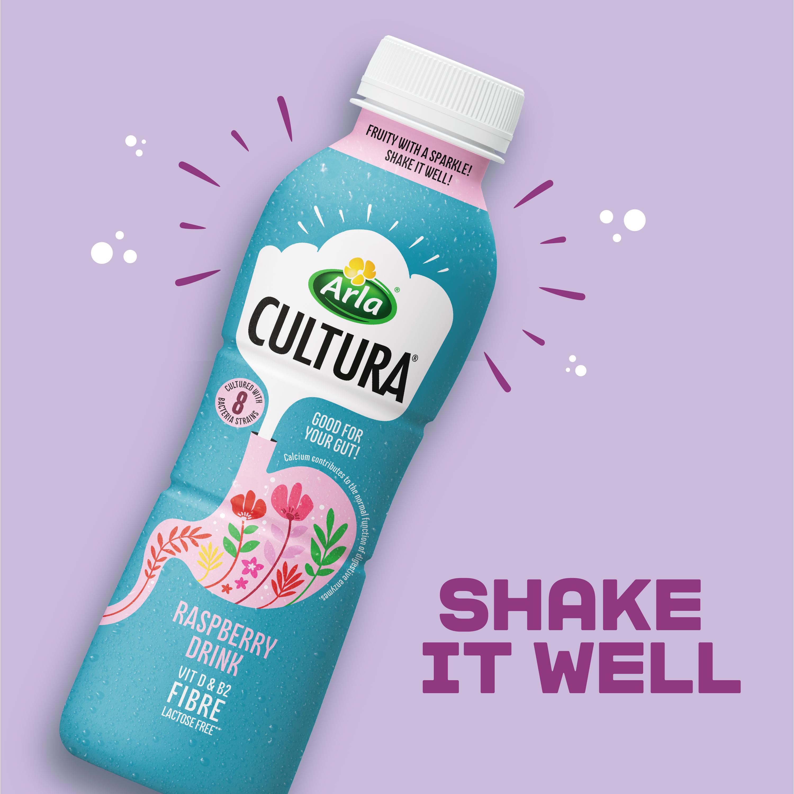 Arla Cultura Raspberry Gut Health Milk Drink 500ml thumbnail 5