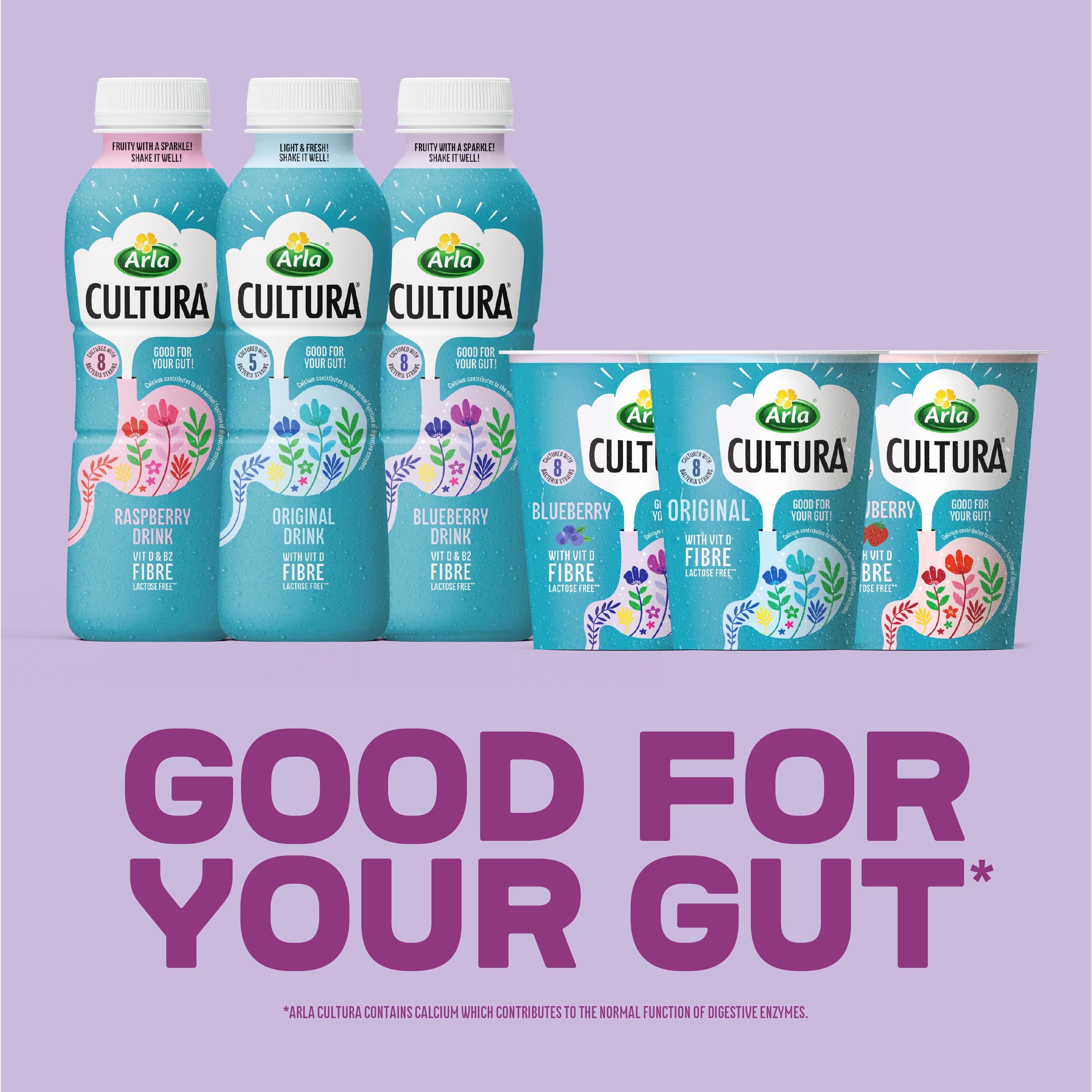 Arla Cultura Raspberry Gut Health Milk Drink 500ml thumbnail 6