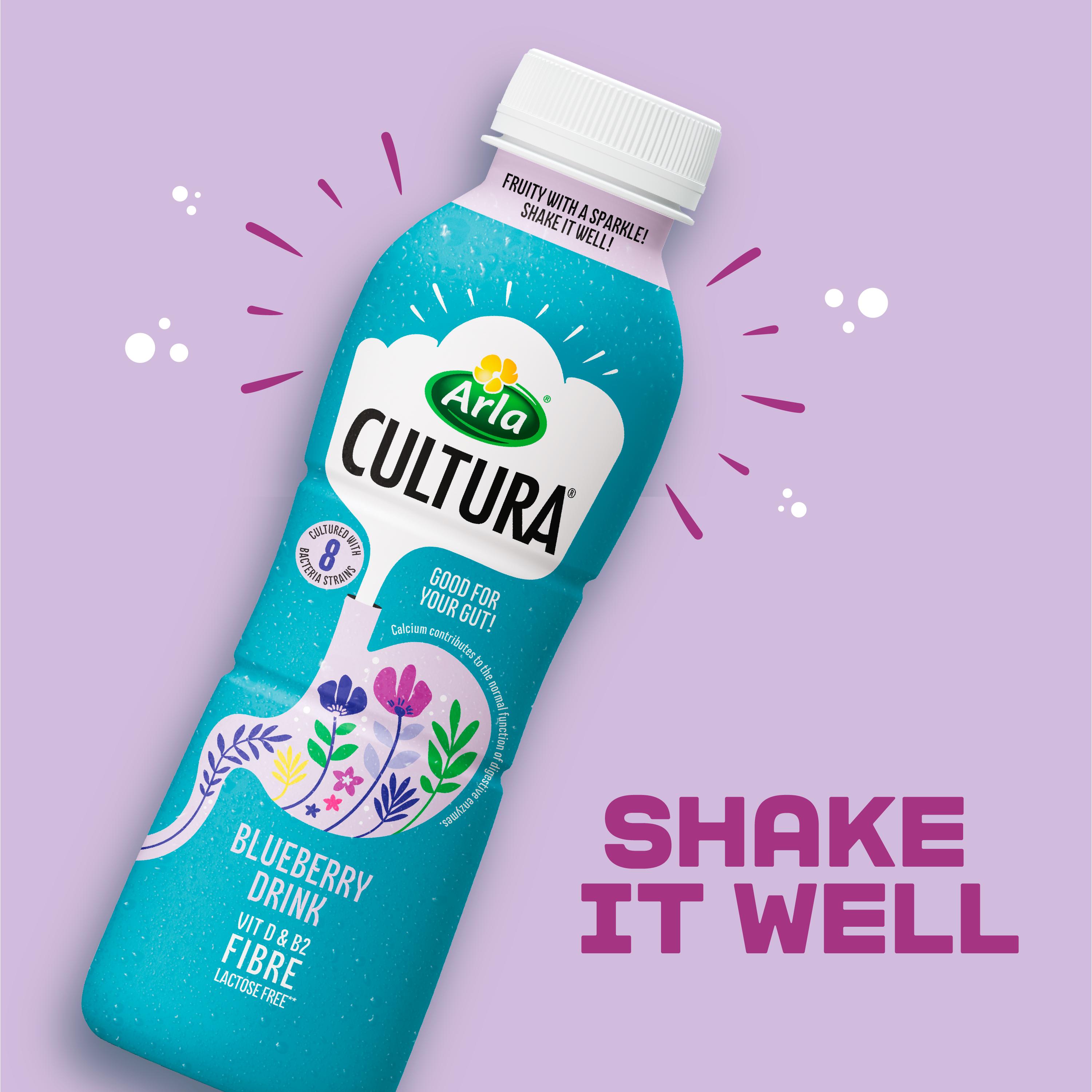 Arla Cultura Blueberry Gut Health Milk Drink 500ml thumbnail 5