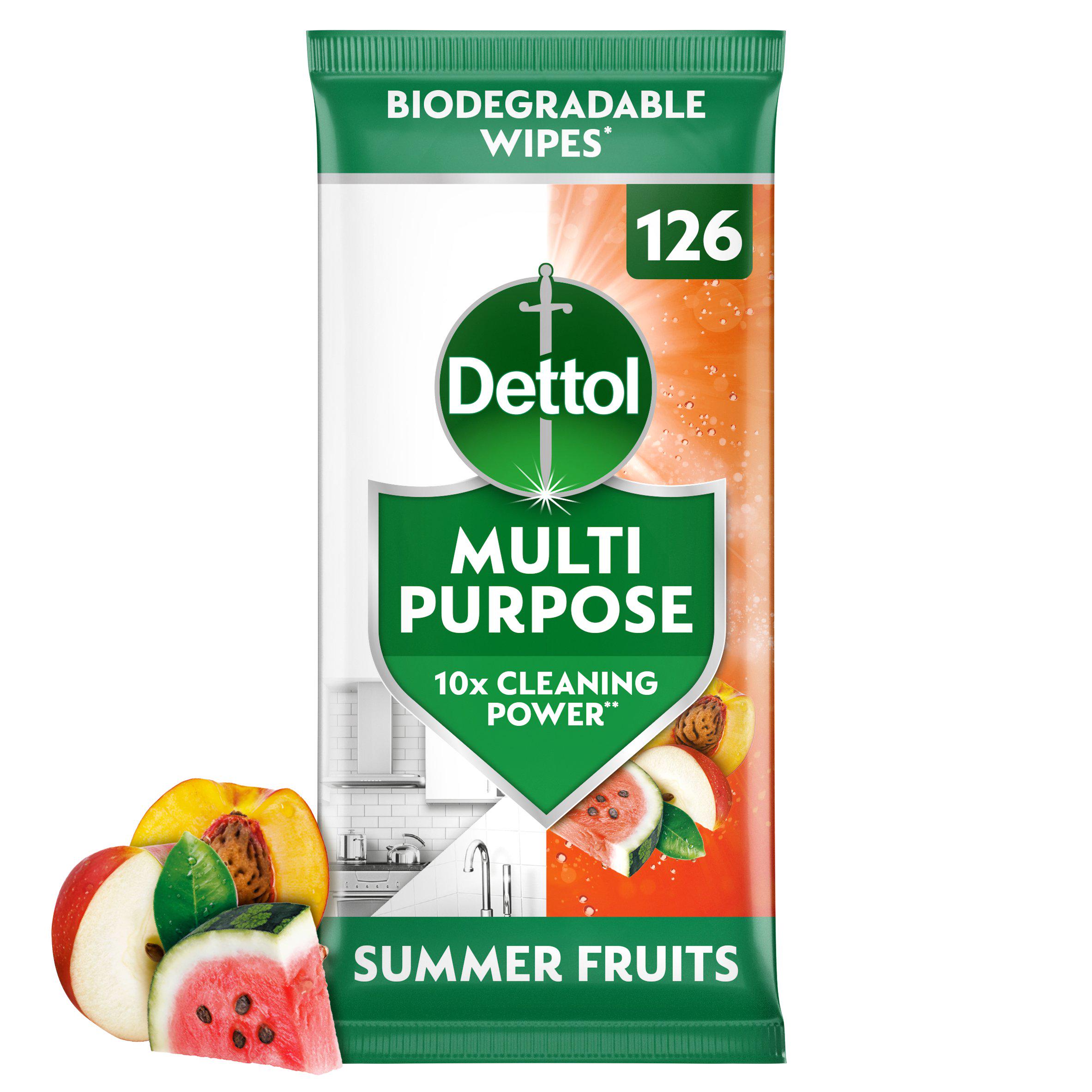 Dettol Multi Purpose Wipes Summer Fruits x126