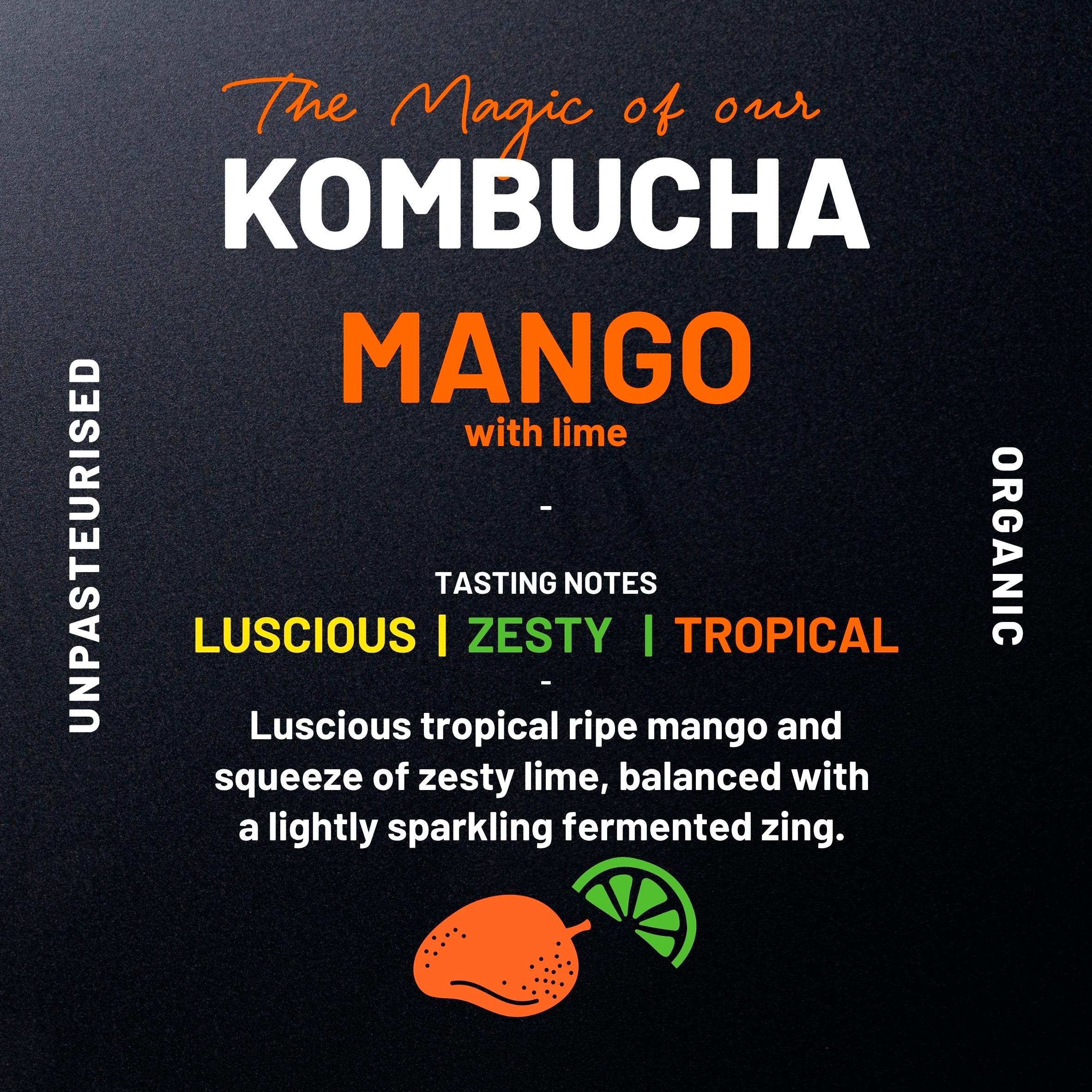 One Living Organic Kombucha Mango & Lime 330ml thumbnail 3