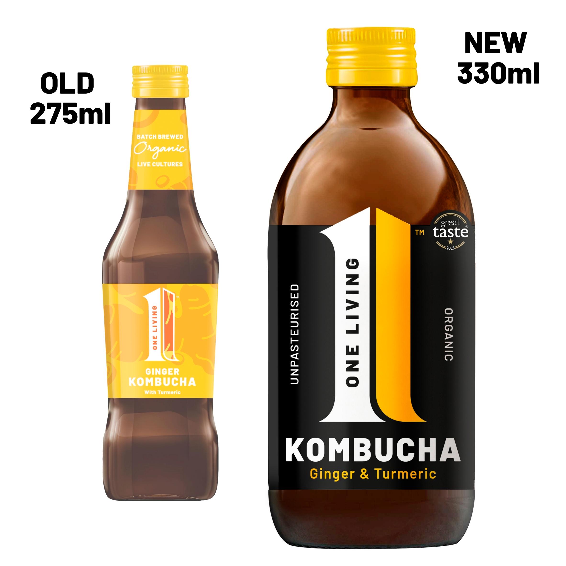 One Living Organic Kombucha Ginger & Turmeric 330ml thumbnail 2