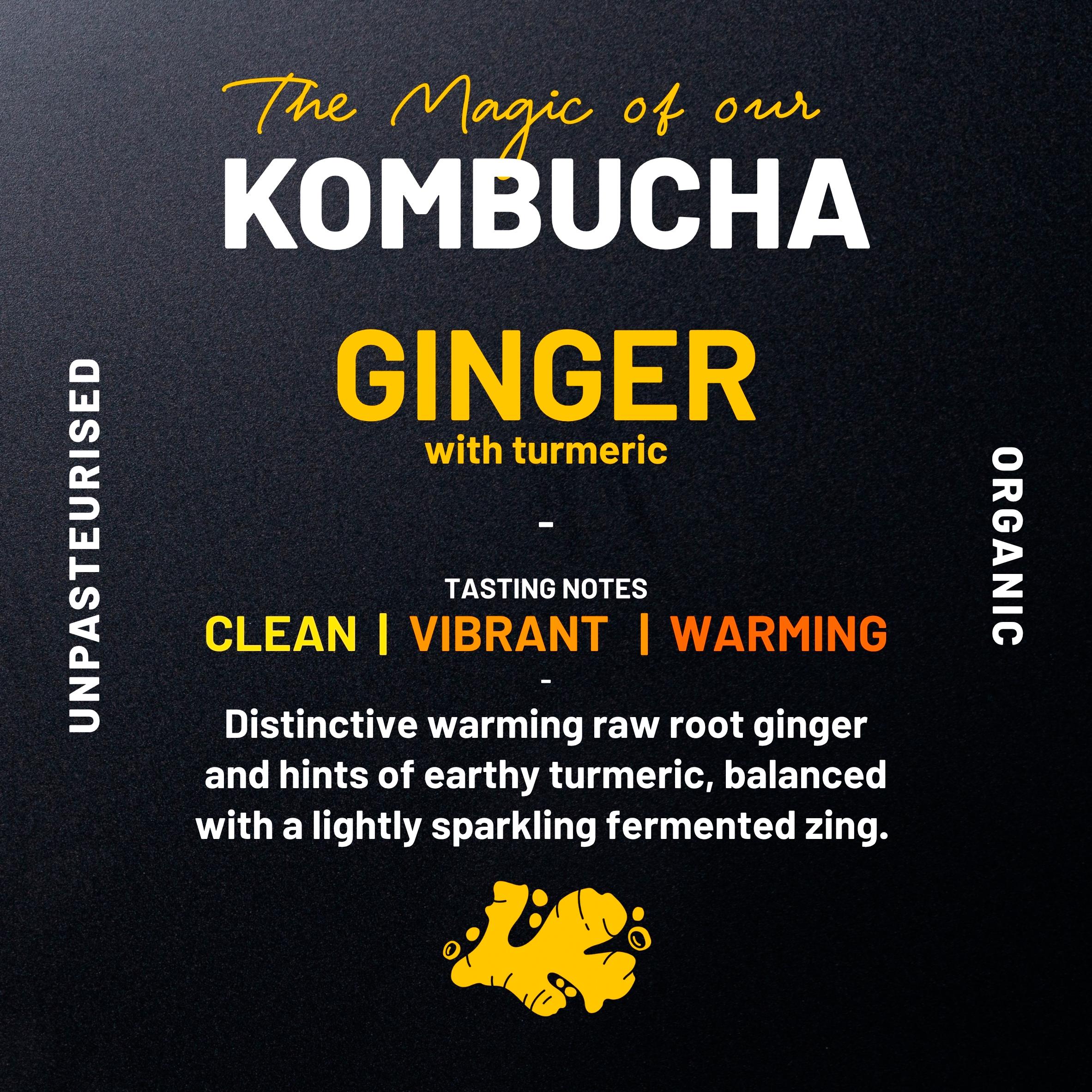 One Living Organic Kombucha Ginger & Turmeric 330ml thumbnail 3