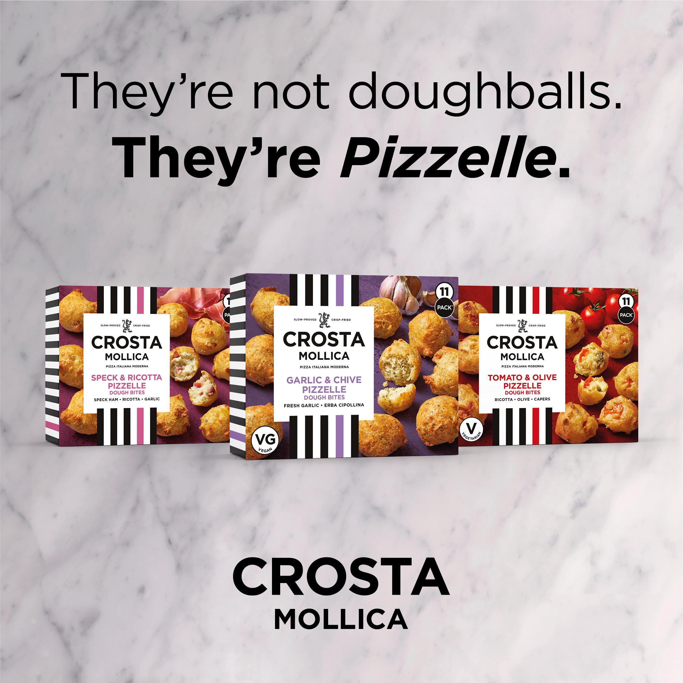 Crosta Mollica Tomato & Olive Pizzelle Dough Bites 180g thumbnail 2