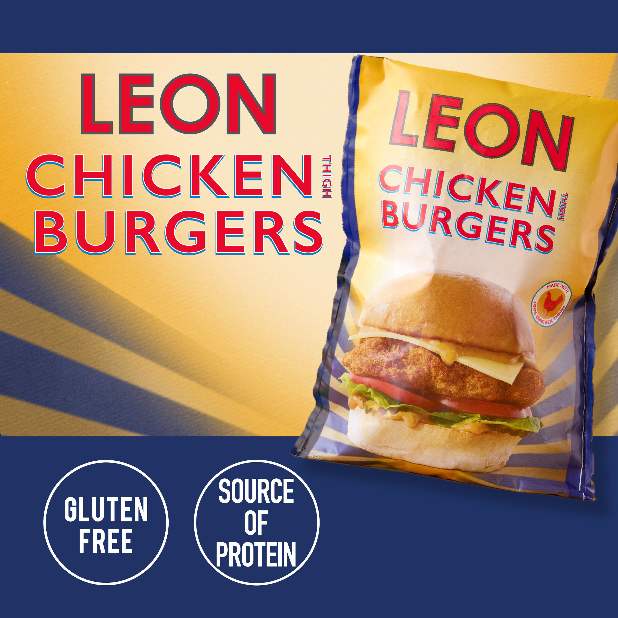 LEON Chicken Thigh Burgers 460g thumbnail 2