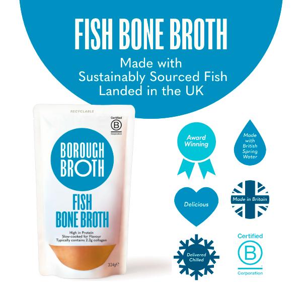 Borough Broth Sustainably Caught Fish Bone Broth 324g thumbnail 3