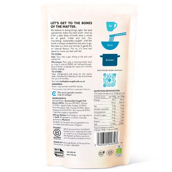 Borough Broth Sustainably Caught Fish Bone Broth 324g thumbnail 4