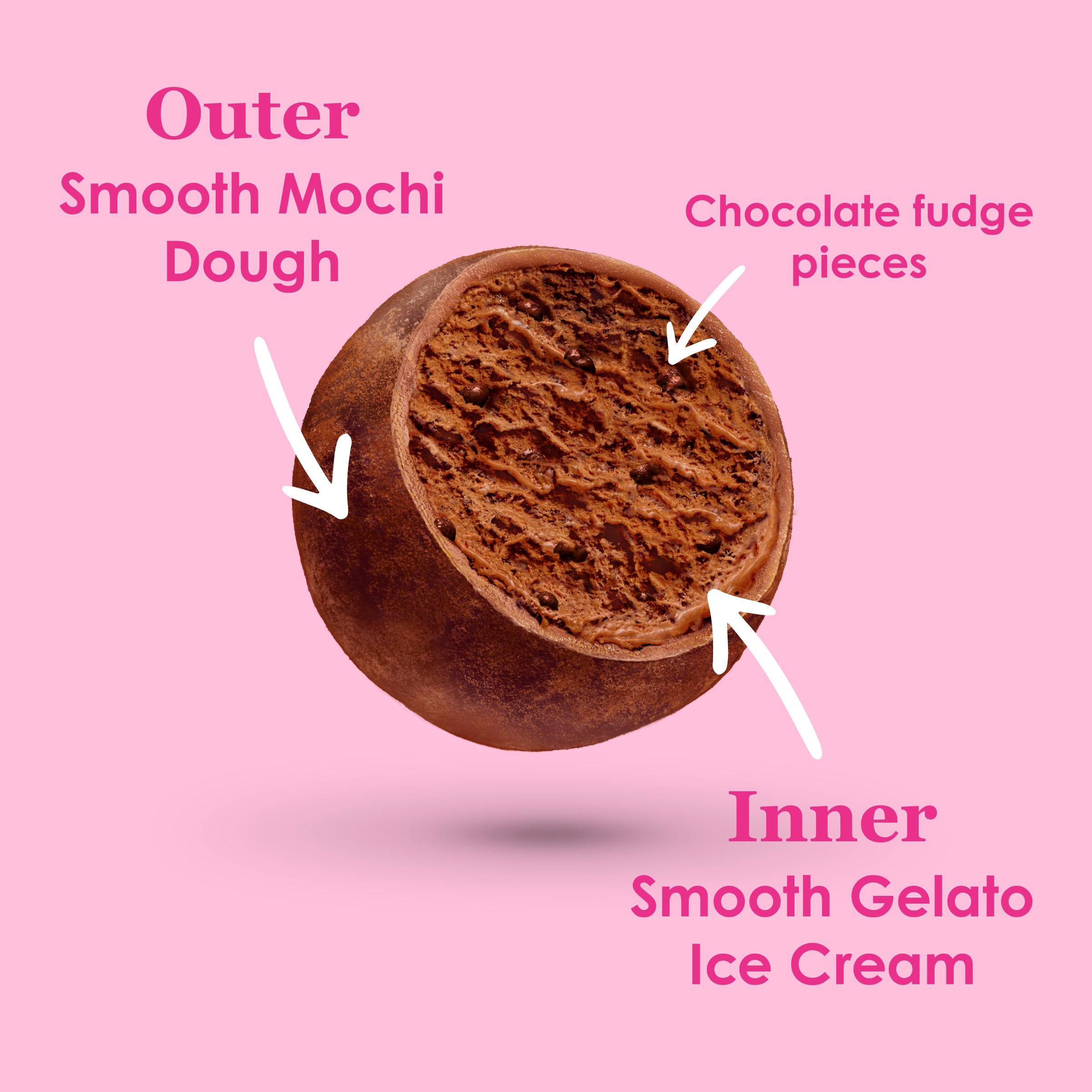 Little Moons Chocolate Fudge Mochi Ice Cream 6 x 30g thumbnail 4