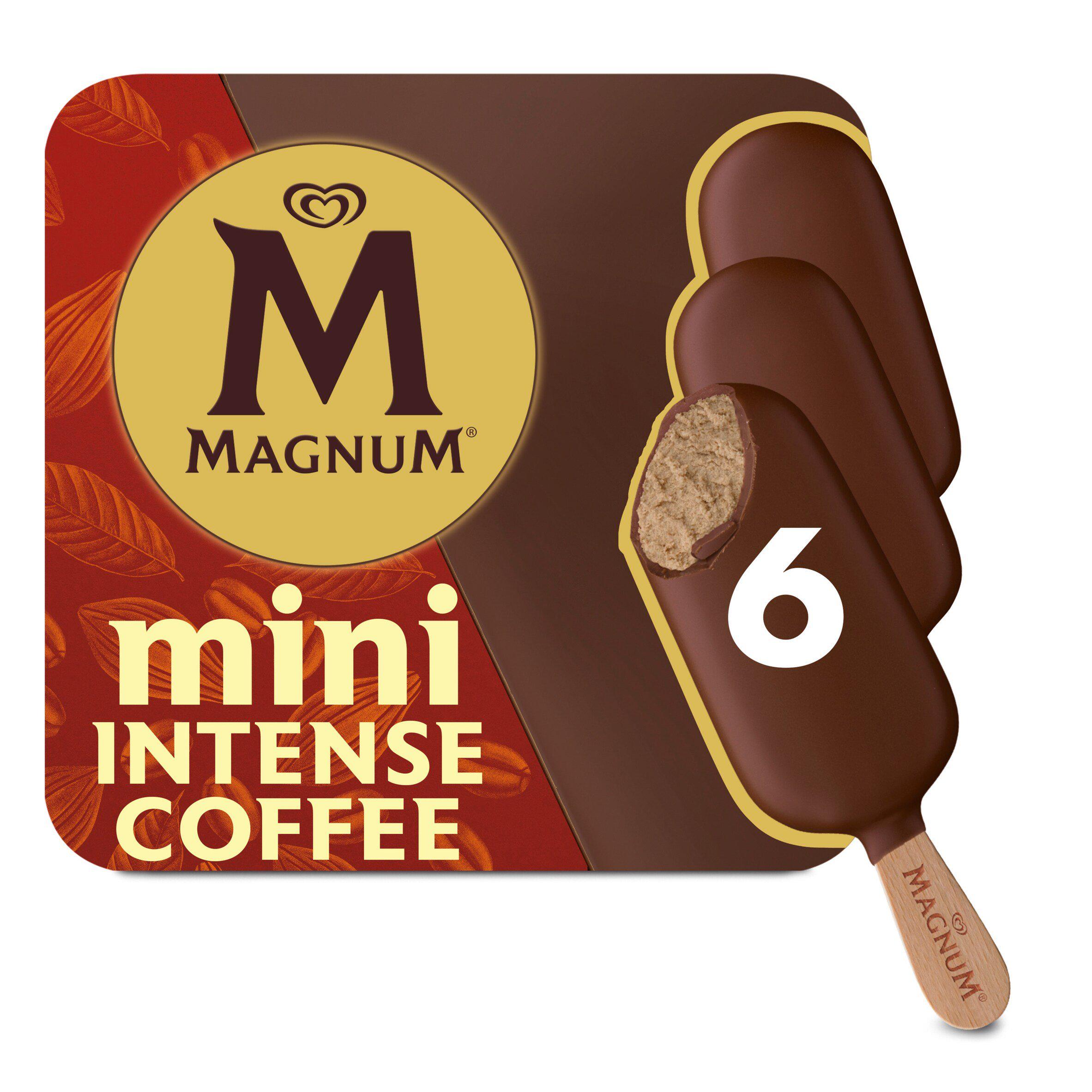 Magnum 6 x 55ml Mini Collection Intense Coffee Ice Cream Sticks