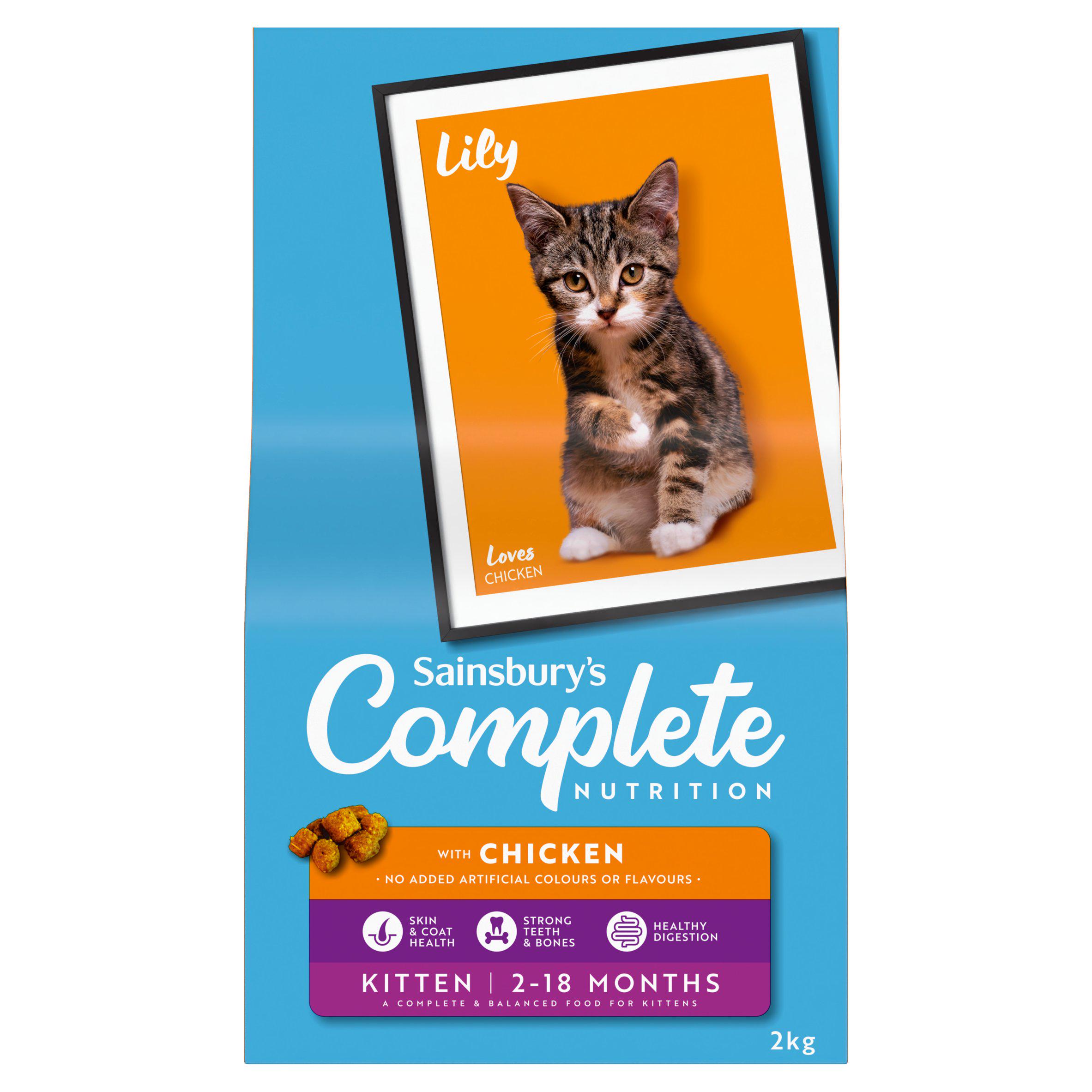 Sainsbury's 2kg Complete Nutrition Kitten with Chicken 2-18 Months Cat Food