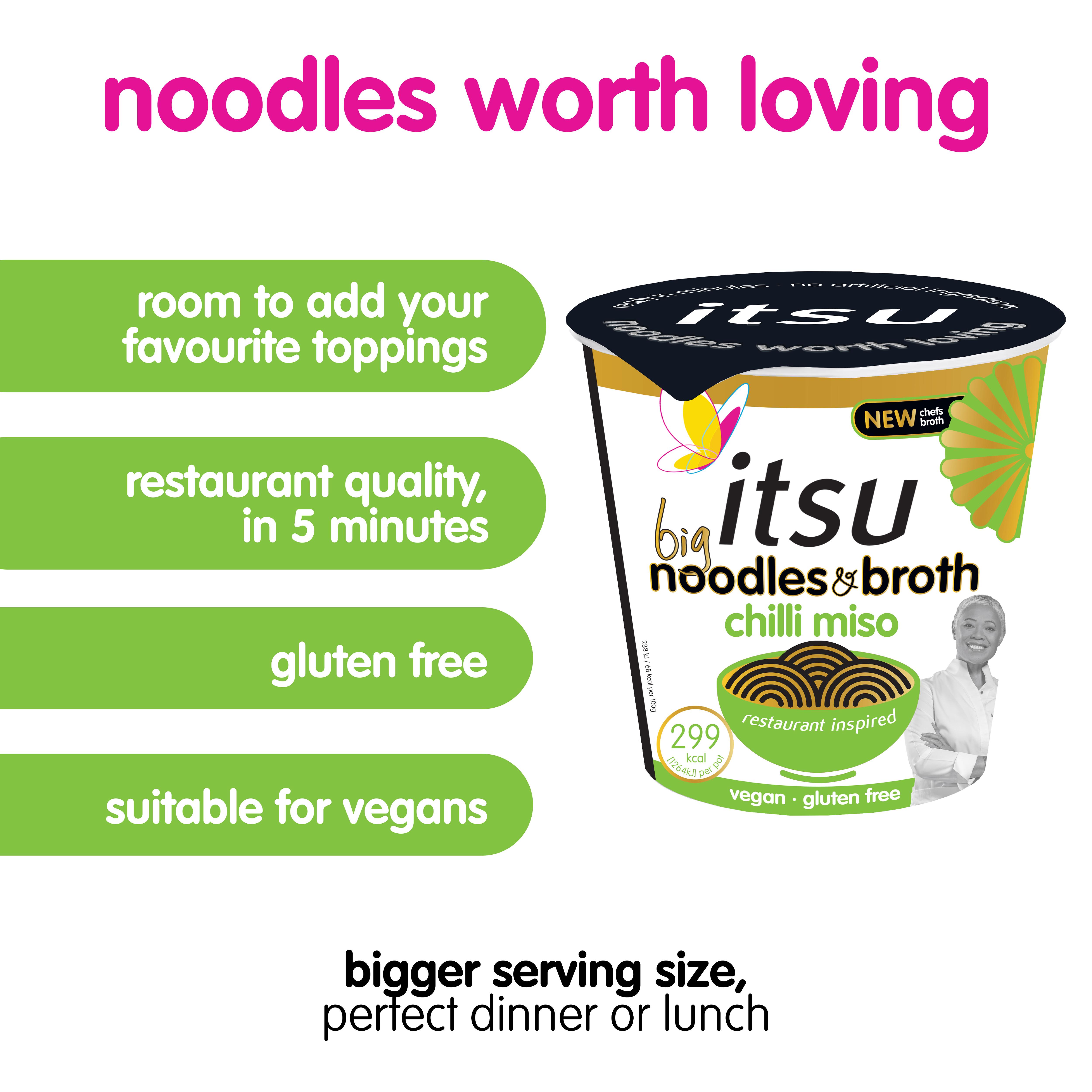 itsu Big Chilli Miso Instant Noodles & Broth Pot 98g thumbnail 2