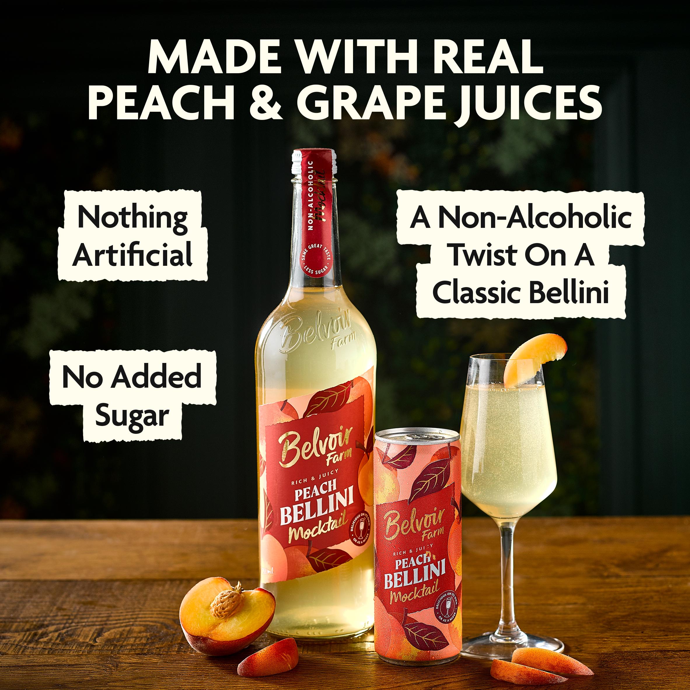 Belvoir Farm Non Alcoholic Peach Bellini 250ml thumbnail 2